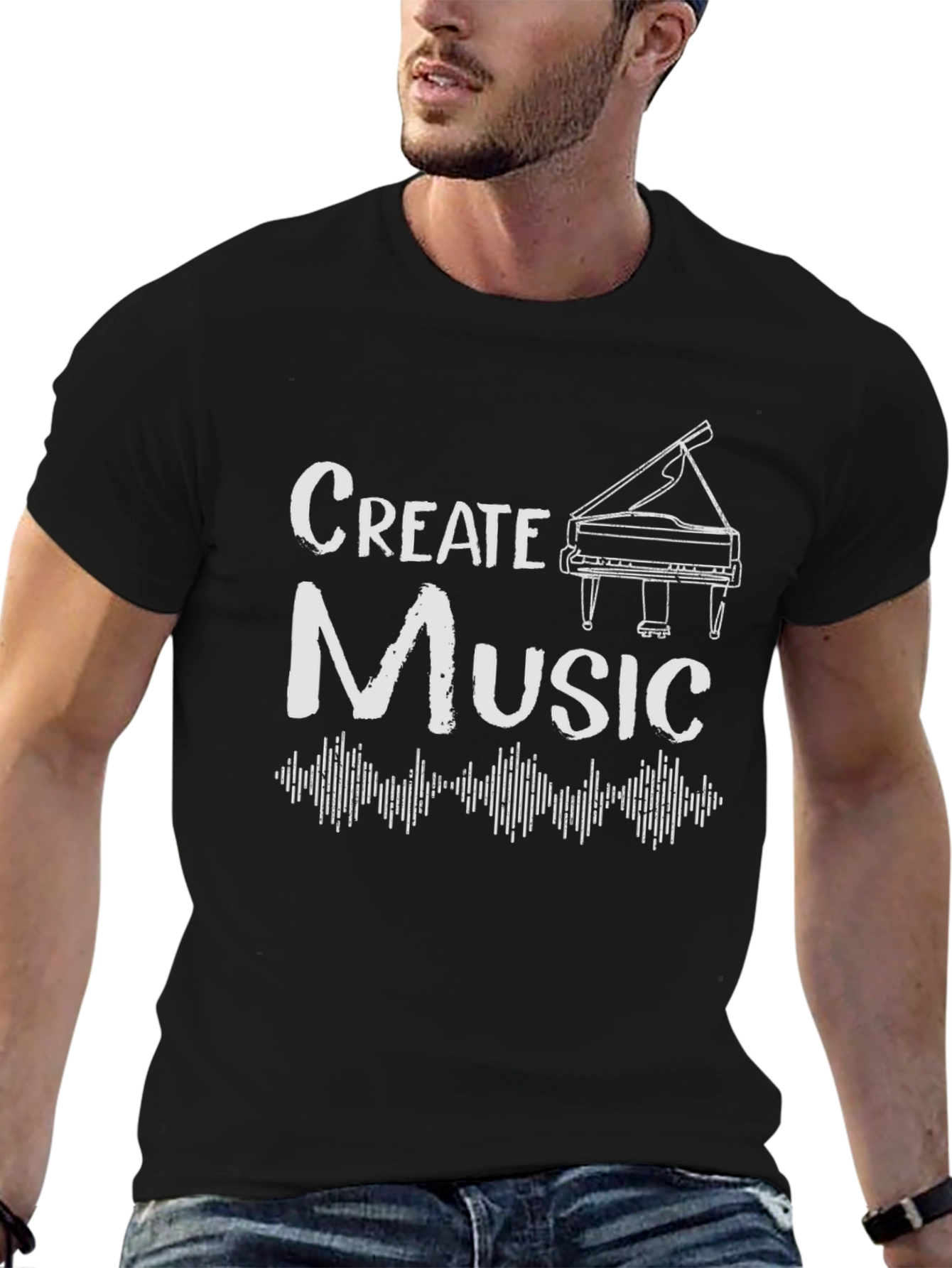 Create Music Piano Graphic T-Shirt