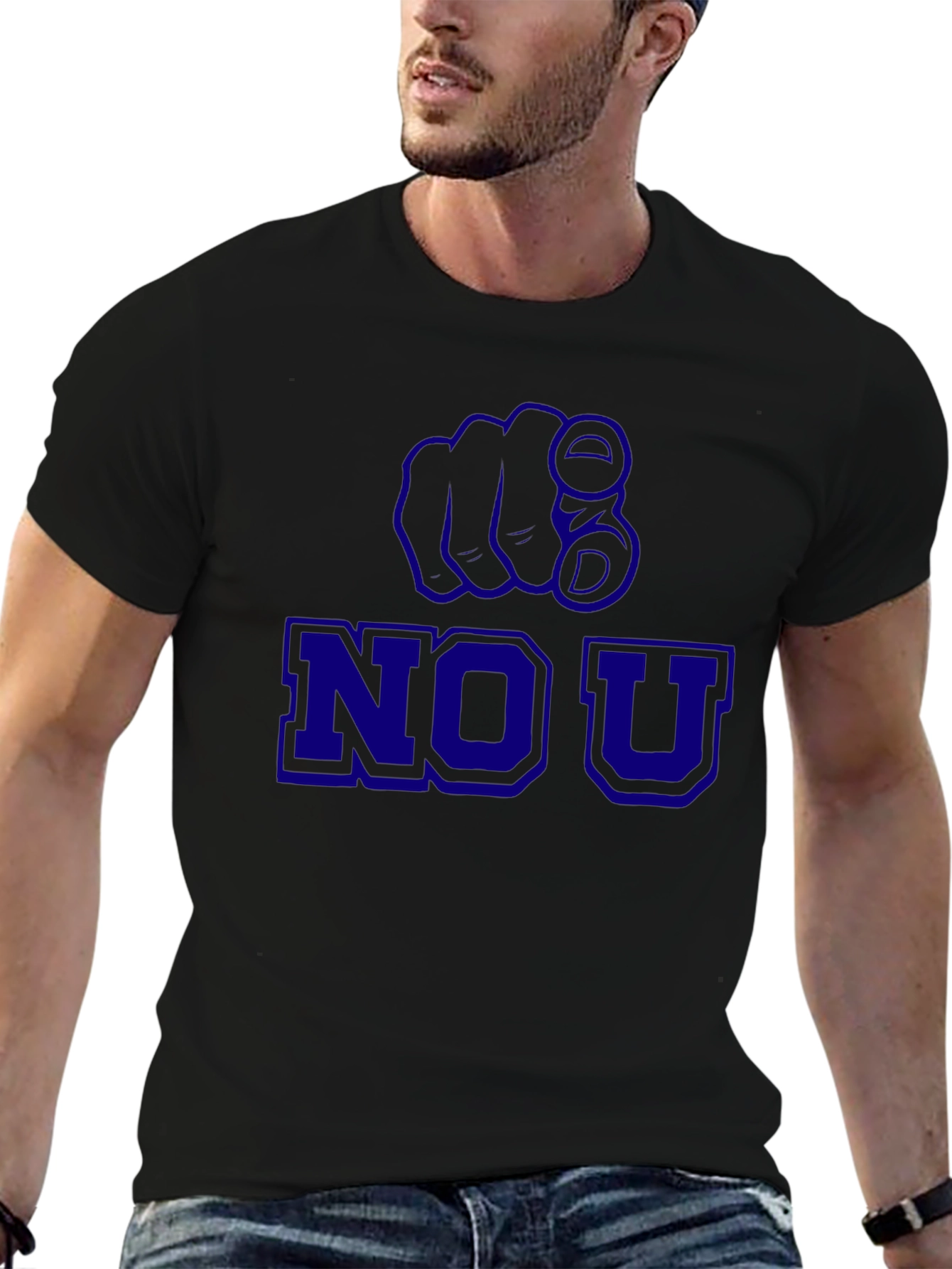 No U Pointing Finger Graphic T-Shirt
