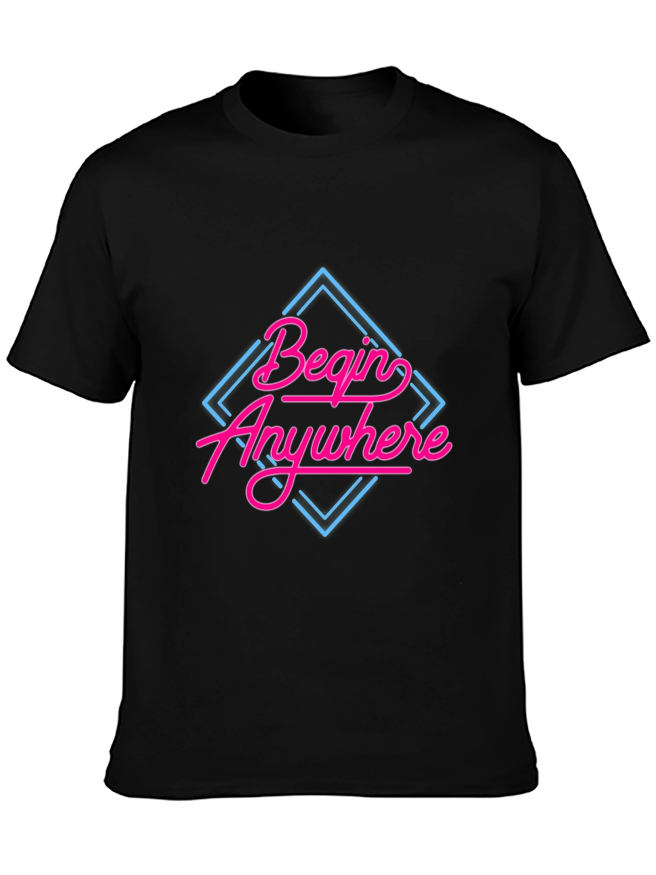 Begin Anywhere Graphic Tee - Black T-Shirt