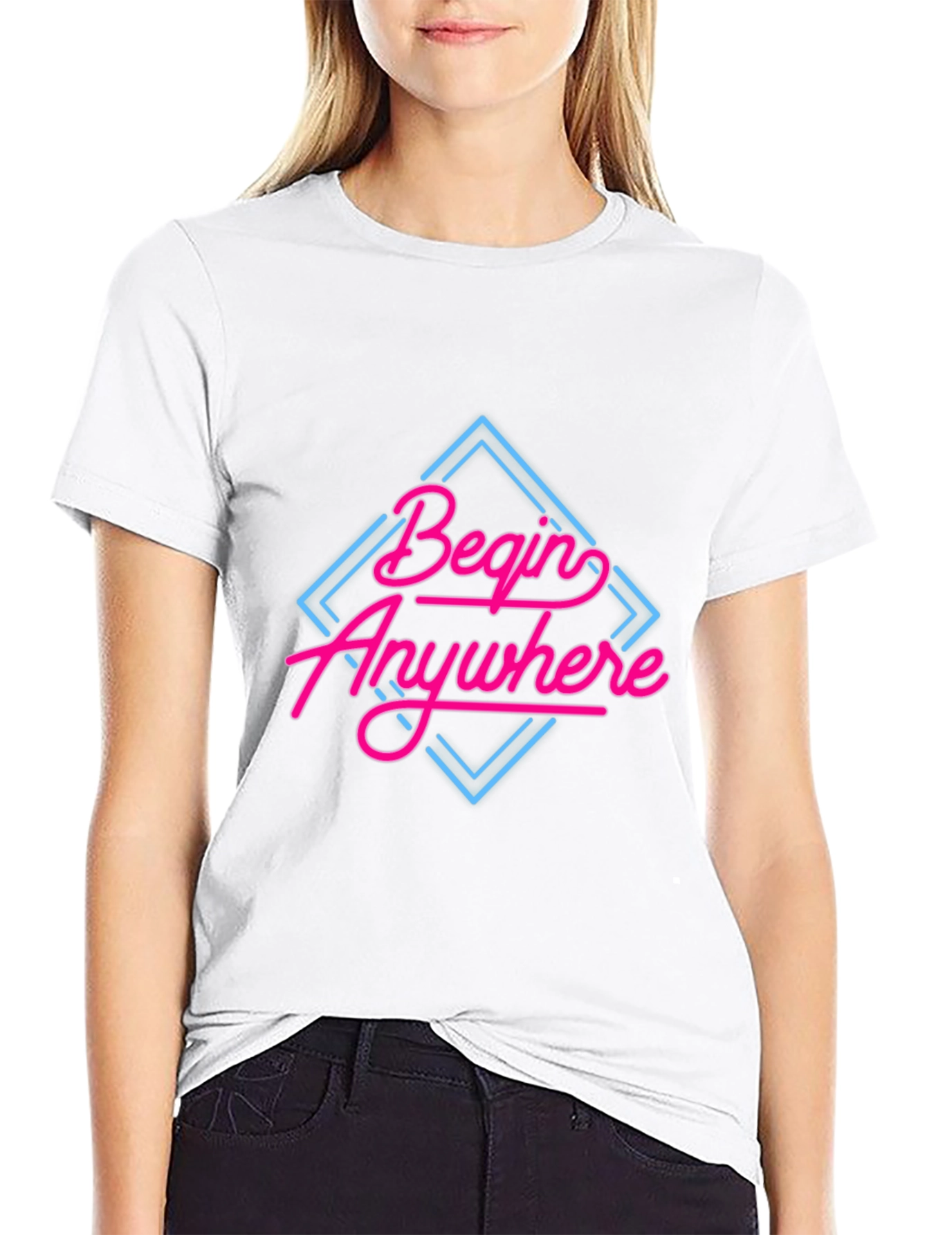 Begin Anywhere Graphic Tee - Black T-Shirt