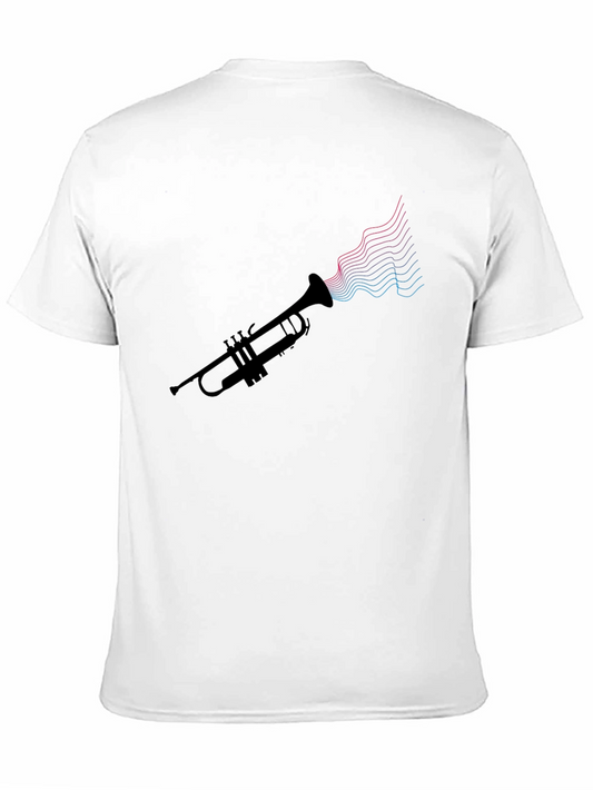 Trumpet Music Waves Graphic Tee - Black