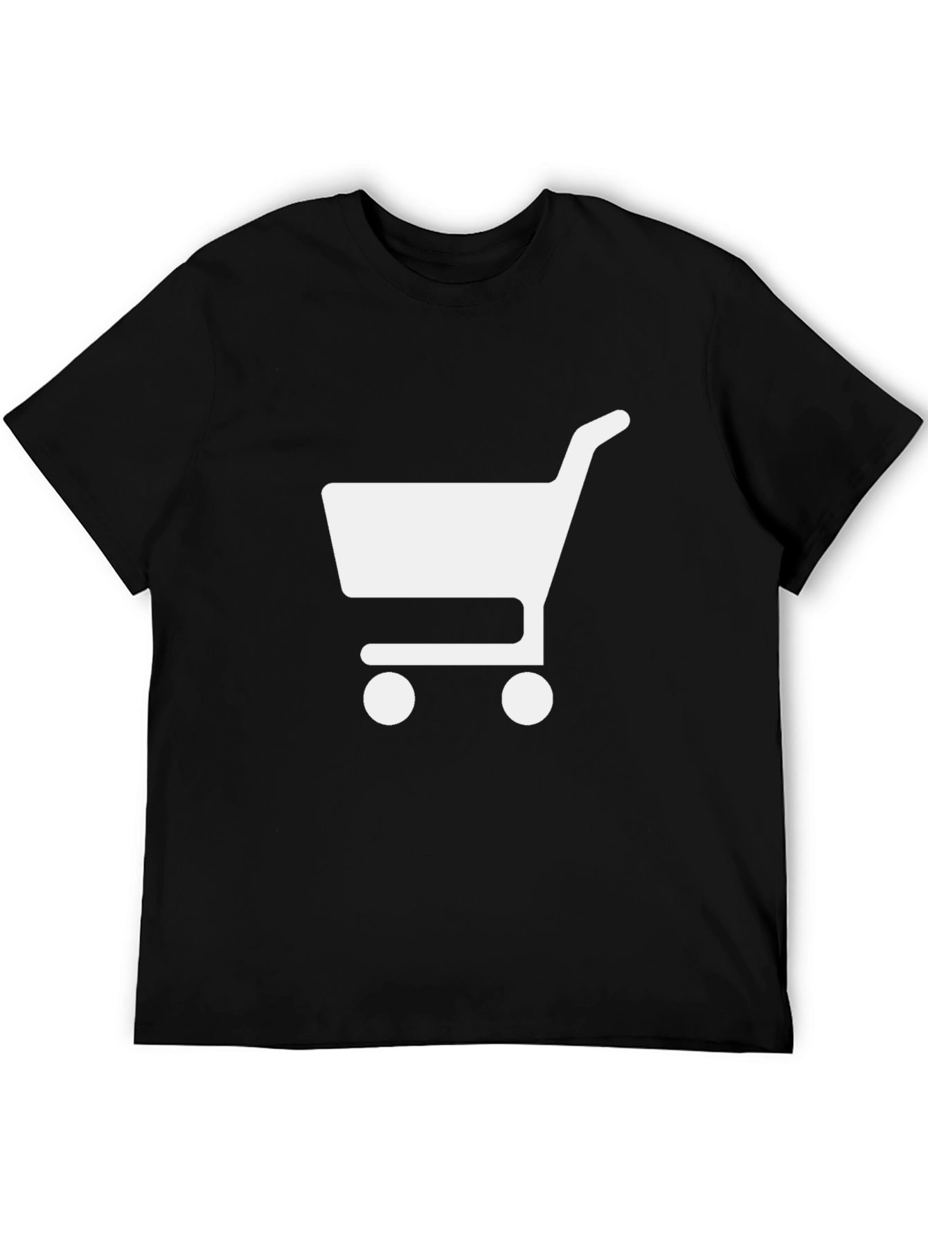 Shopping Cart Graphic T-Shirt - Black