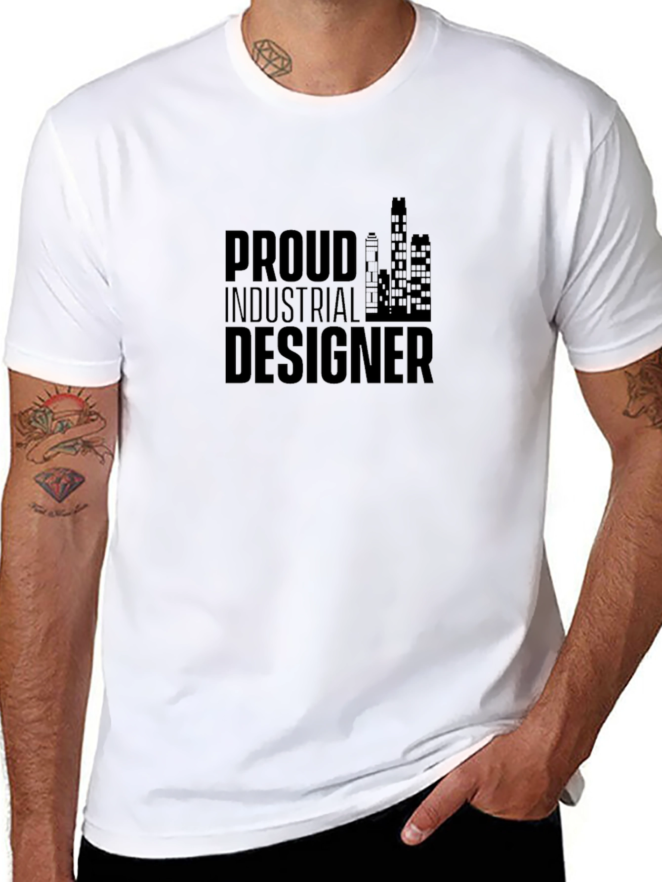 Proud Industrial Designer Black T-Shirt