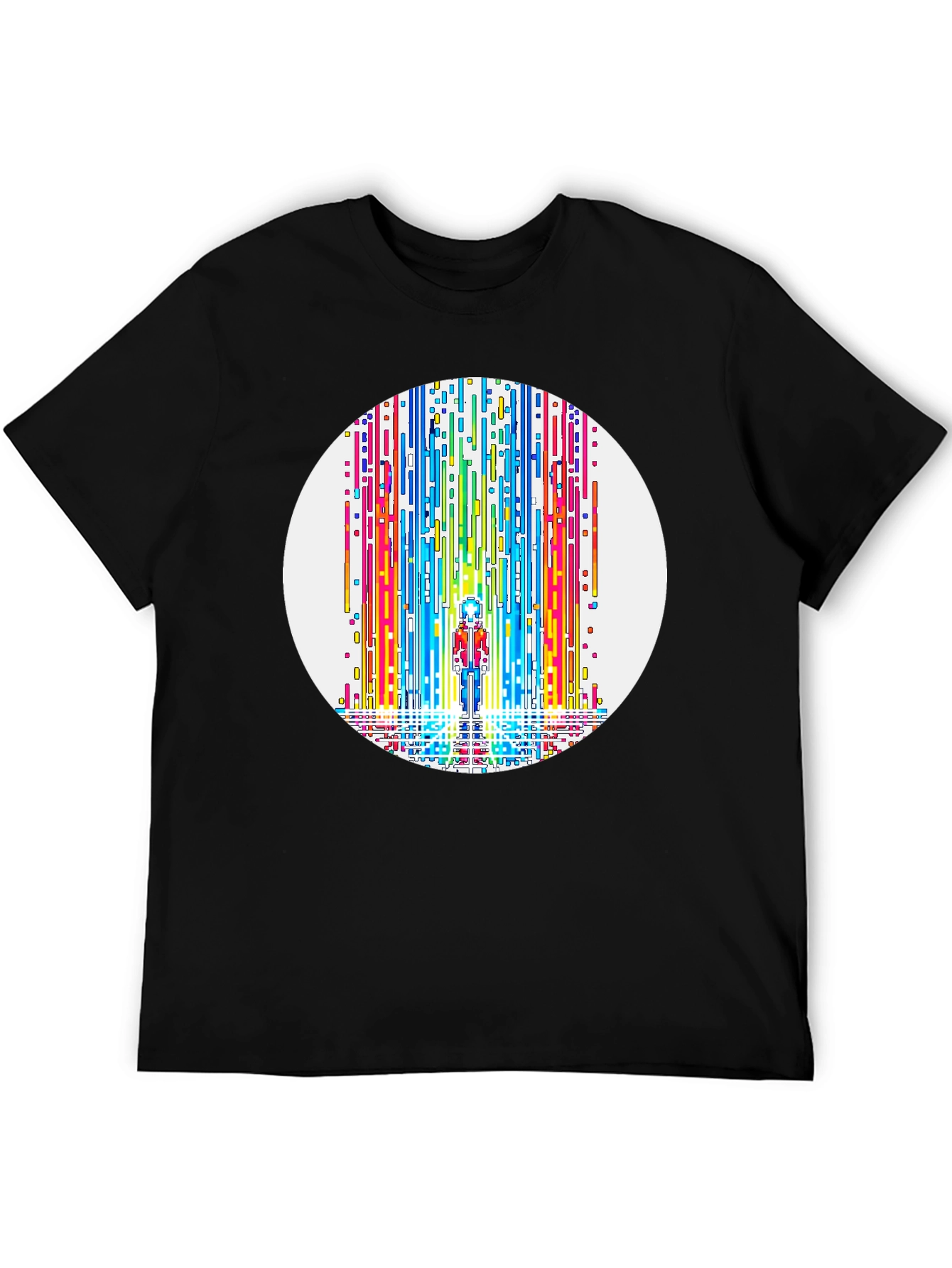 Rainbow Waterfall Graphic Tee - Unique Design