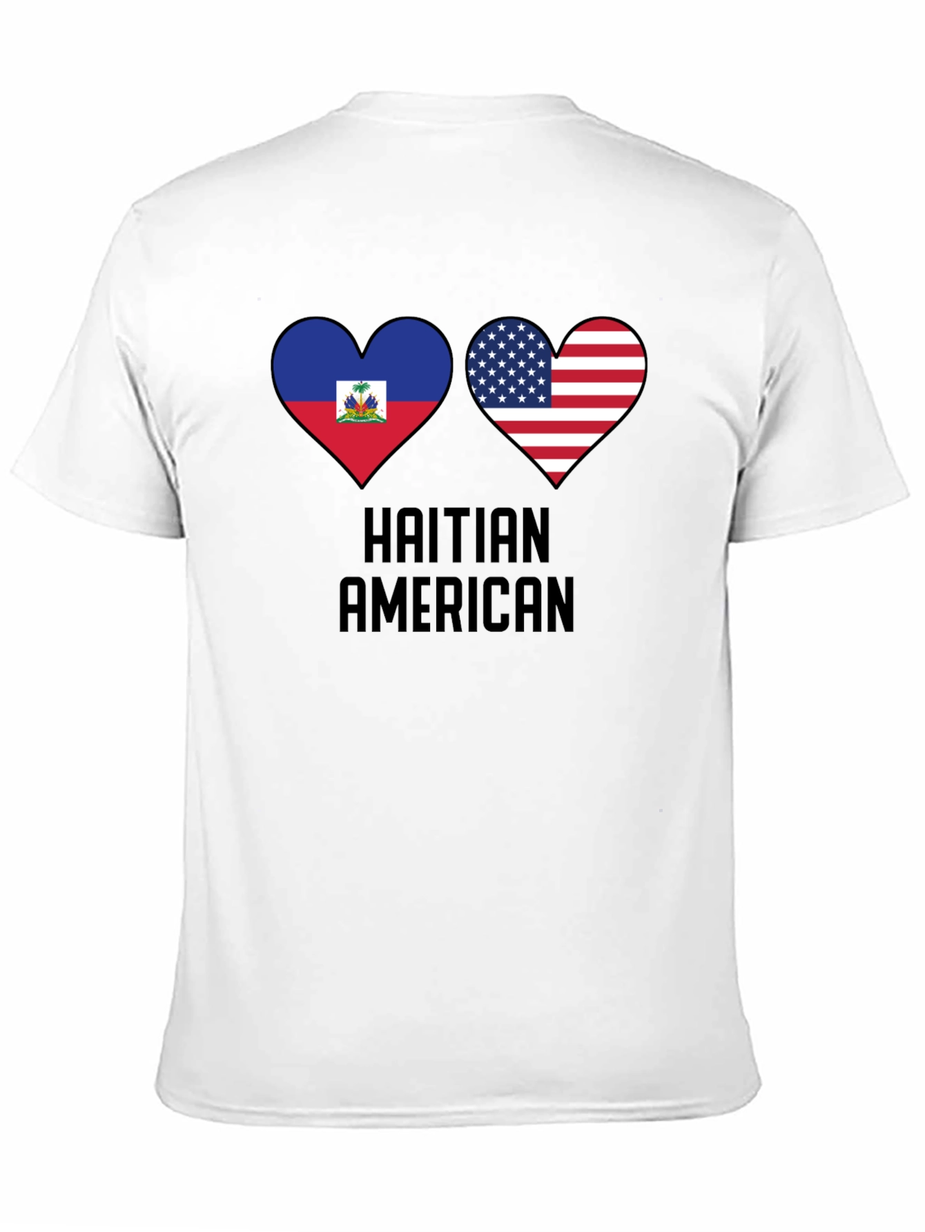Haitian American Flag Heart T-Shirt
