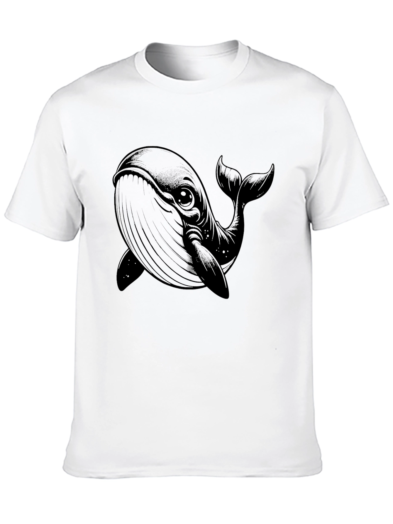 Whale Graphic Black T-Shirt - Unique Design