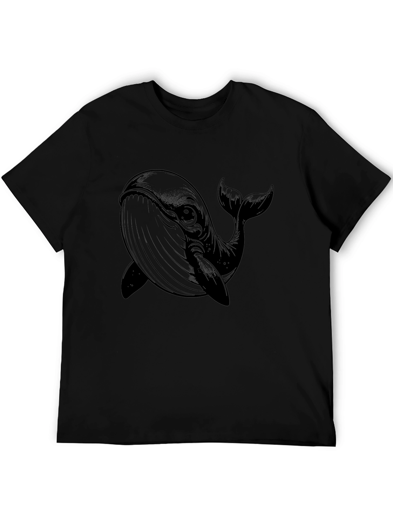Whale Graphic Black T-Shirt - Unique Design