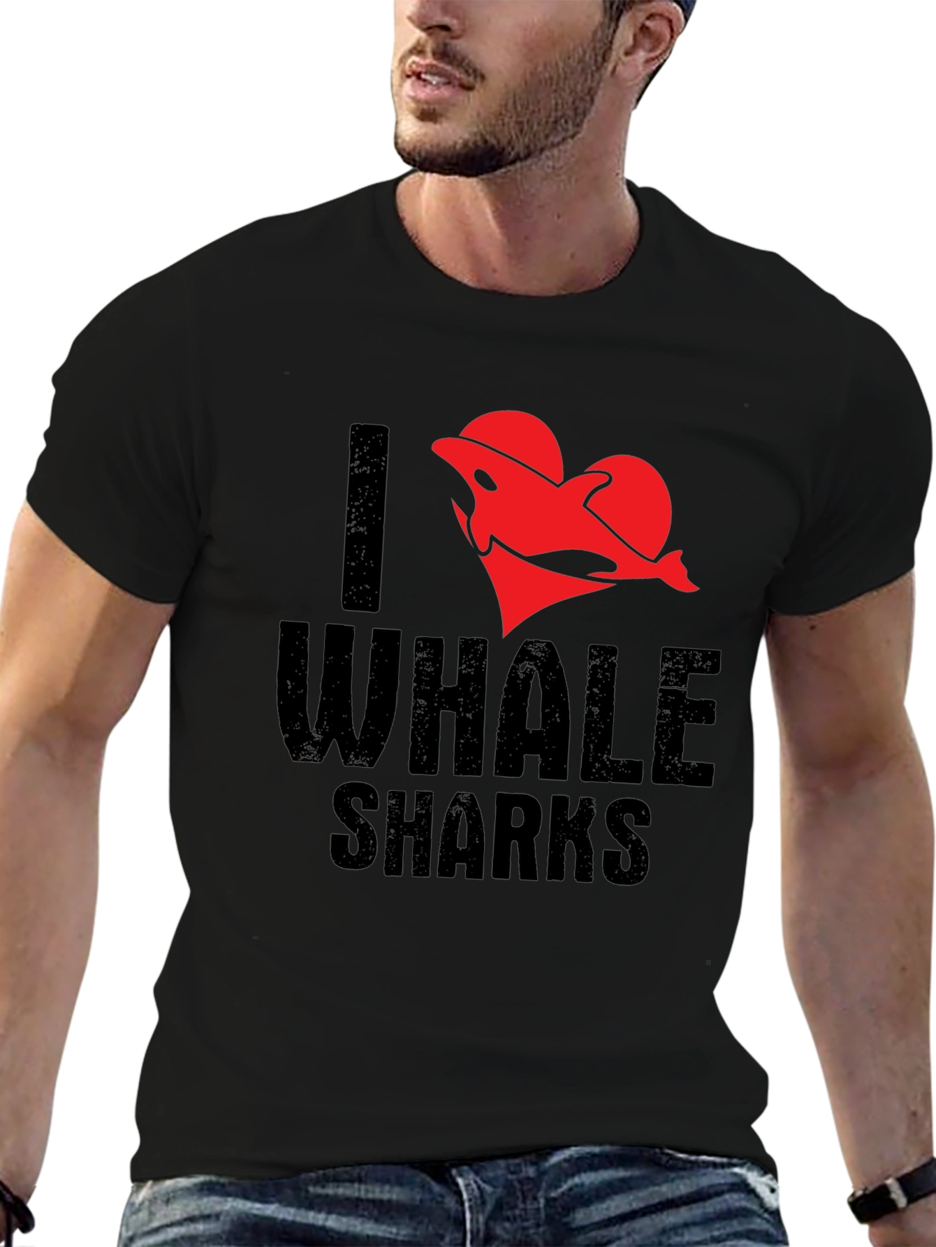 I Heart Whale Sharks T-Shirt - Black