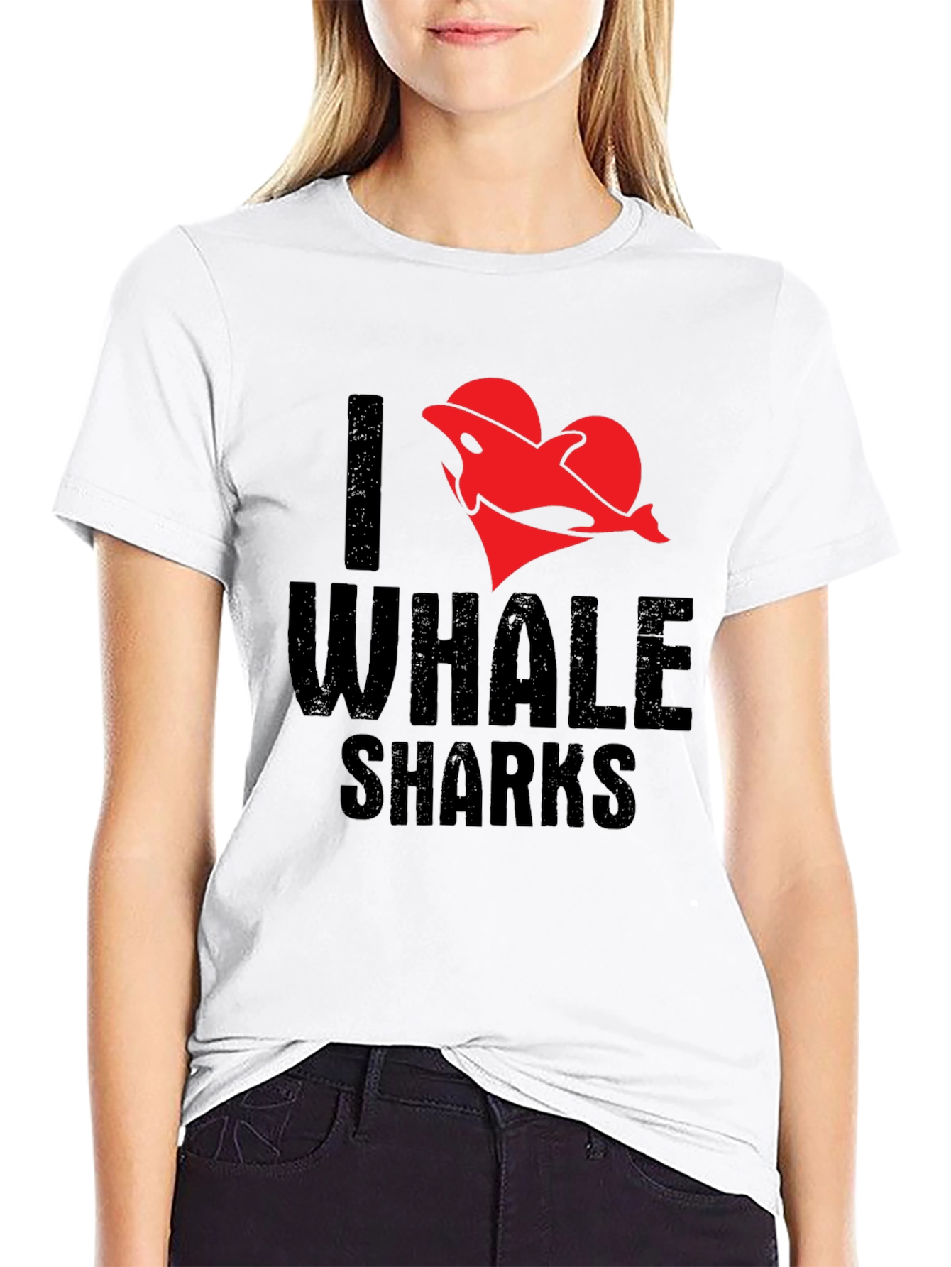 I Heart Whale Sharks T-Shirt - Black