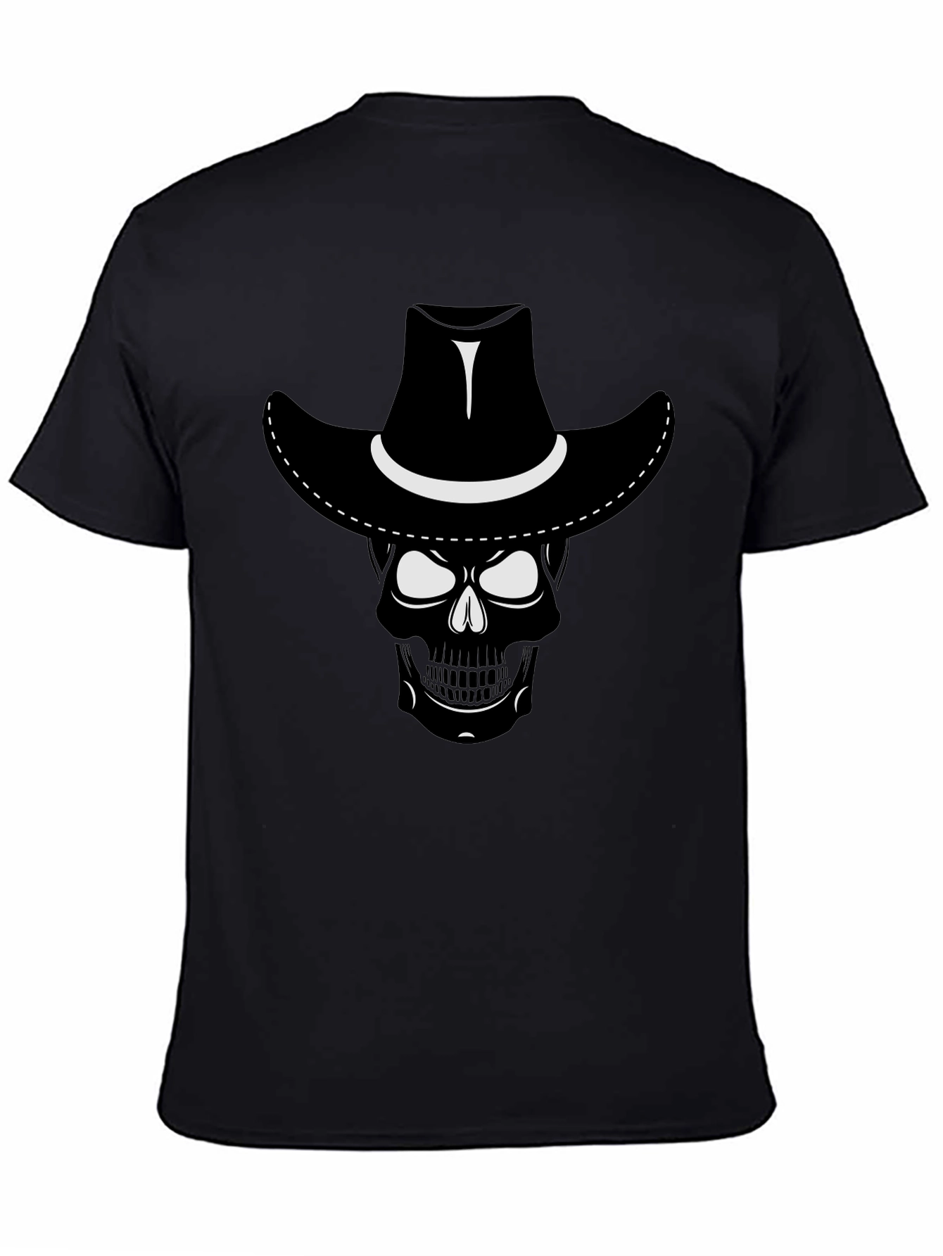 Skull Cowboy T-Shirt - Black Graphic Tee
