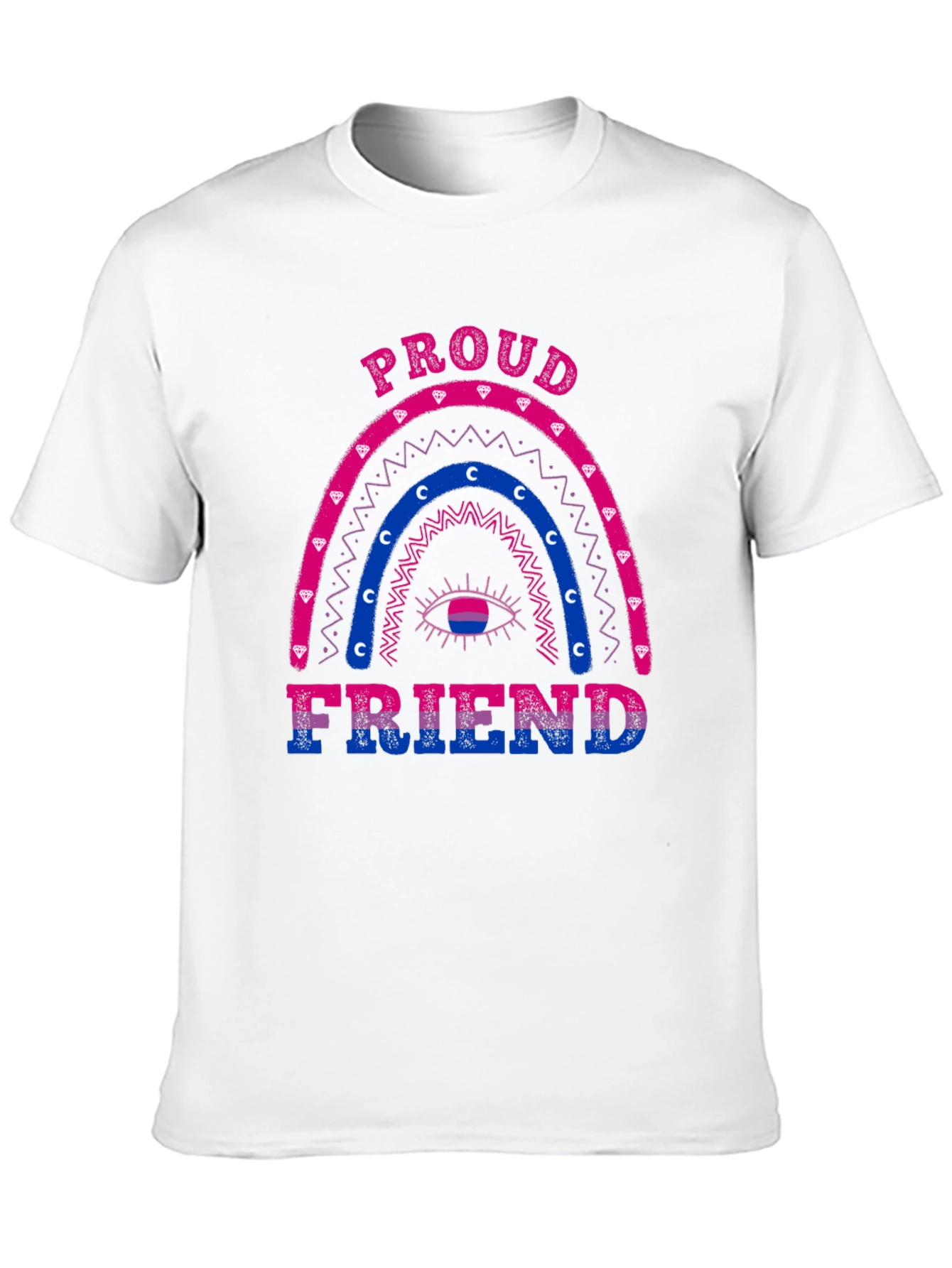 Proud Friend Bisexual Pride Rainbow T-Shirt