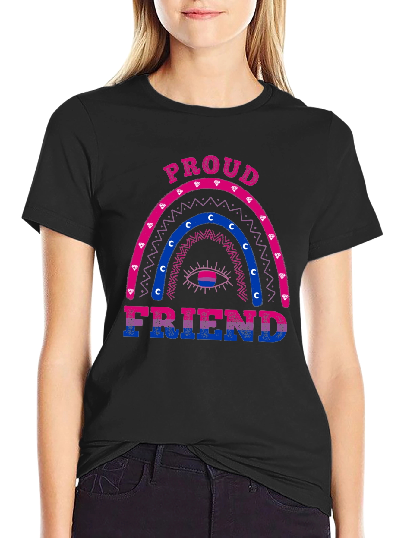 Proud Friend Bisexual Pride Rainbow T-Shirt