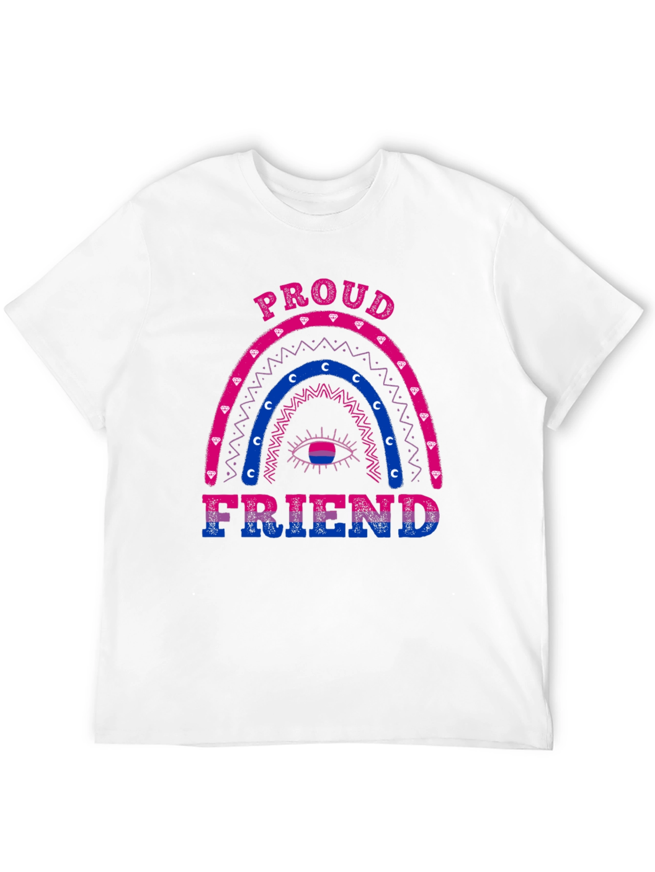 Proud Friend Bisexual Pride Rainbow T-Shirt