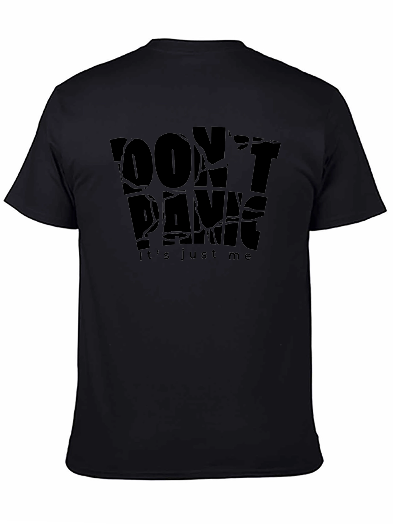 Dont Panic Graphic Black T-Shirt