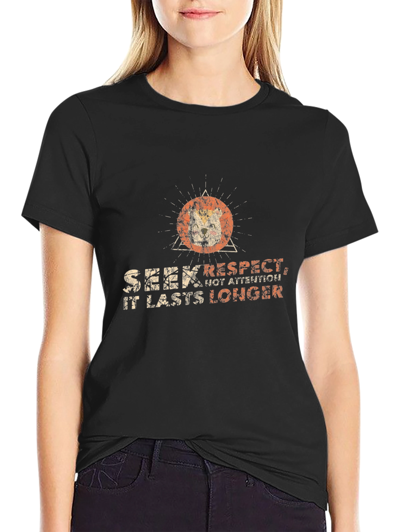 Seek Respect Black Graphic Tee