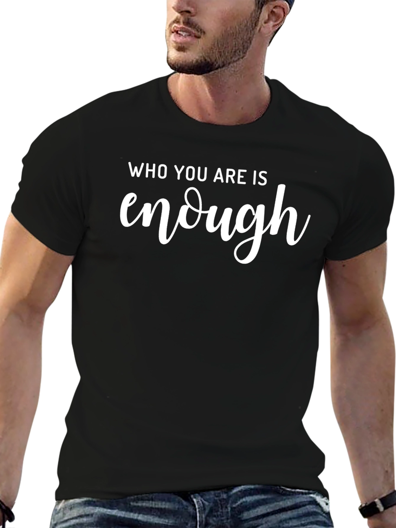 Inspirational Enough Graphic Tee - Black