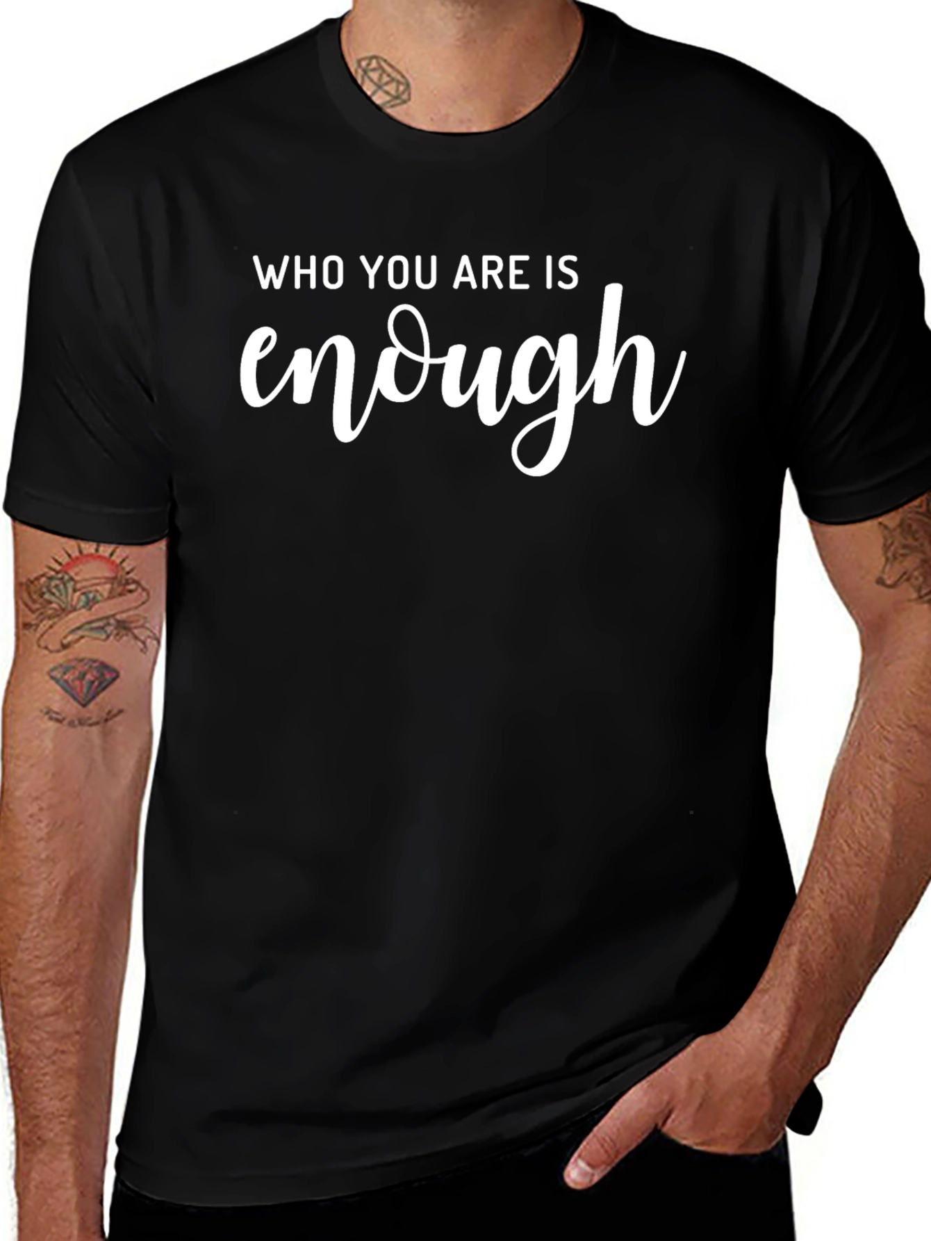 Inspirational Enough Graphic Tee - Black
