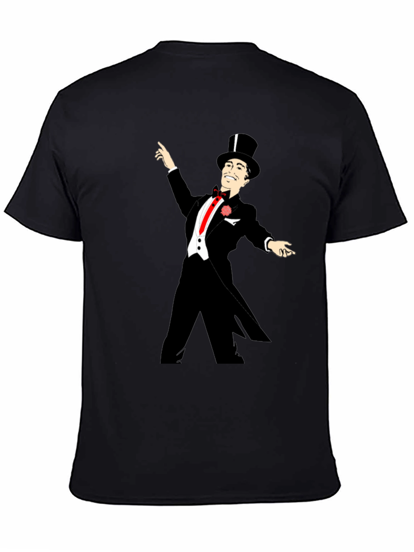 Dapper Gentleman Graphic T-Shirt - Retro Style