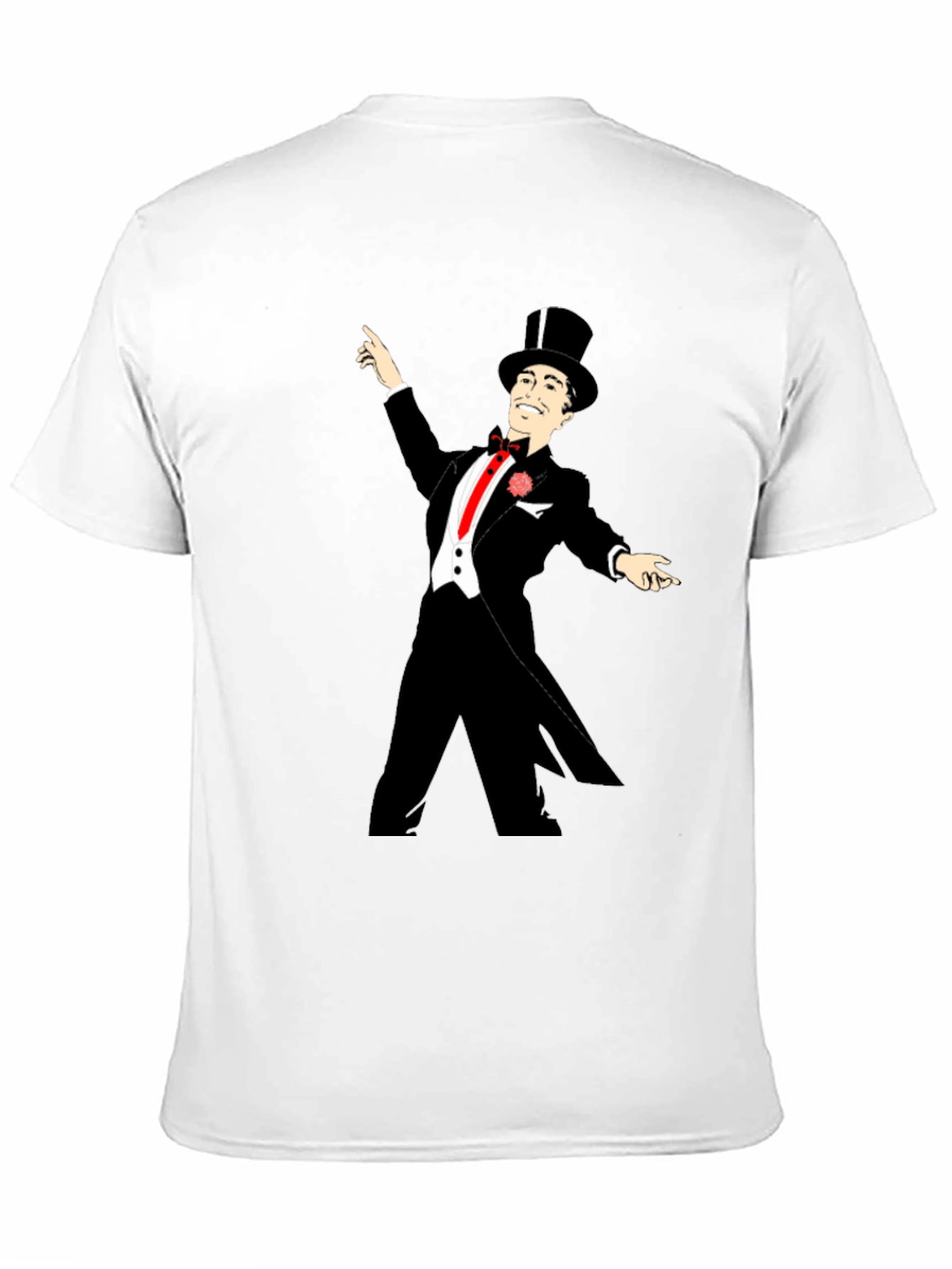 Dapper Gentleman Graphic T-Shirt - Retro Style