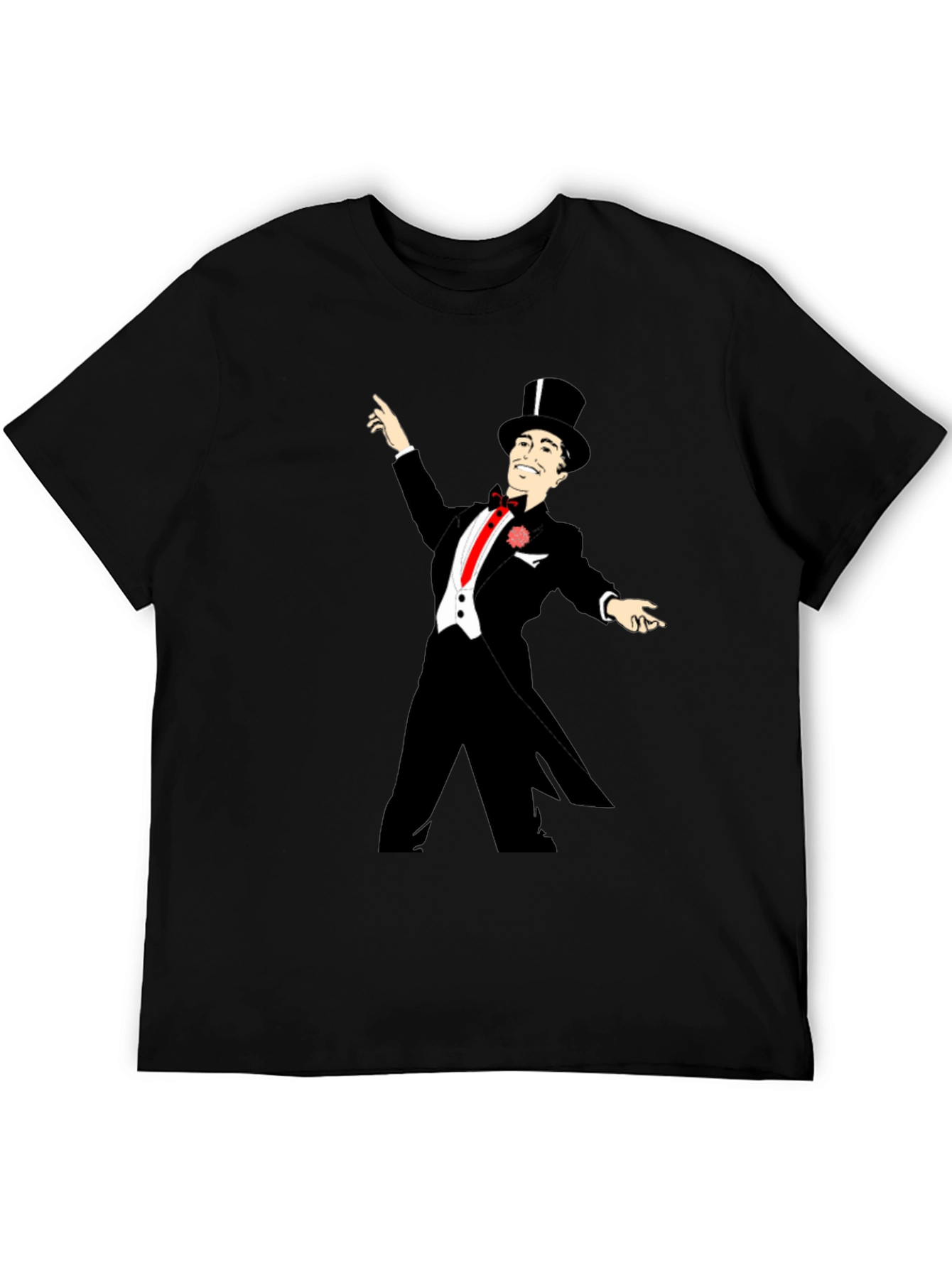 Dapper Gentleman Graphic T-Shirt - Retro Style