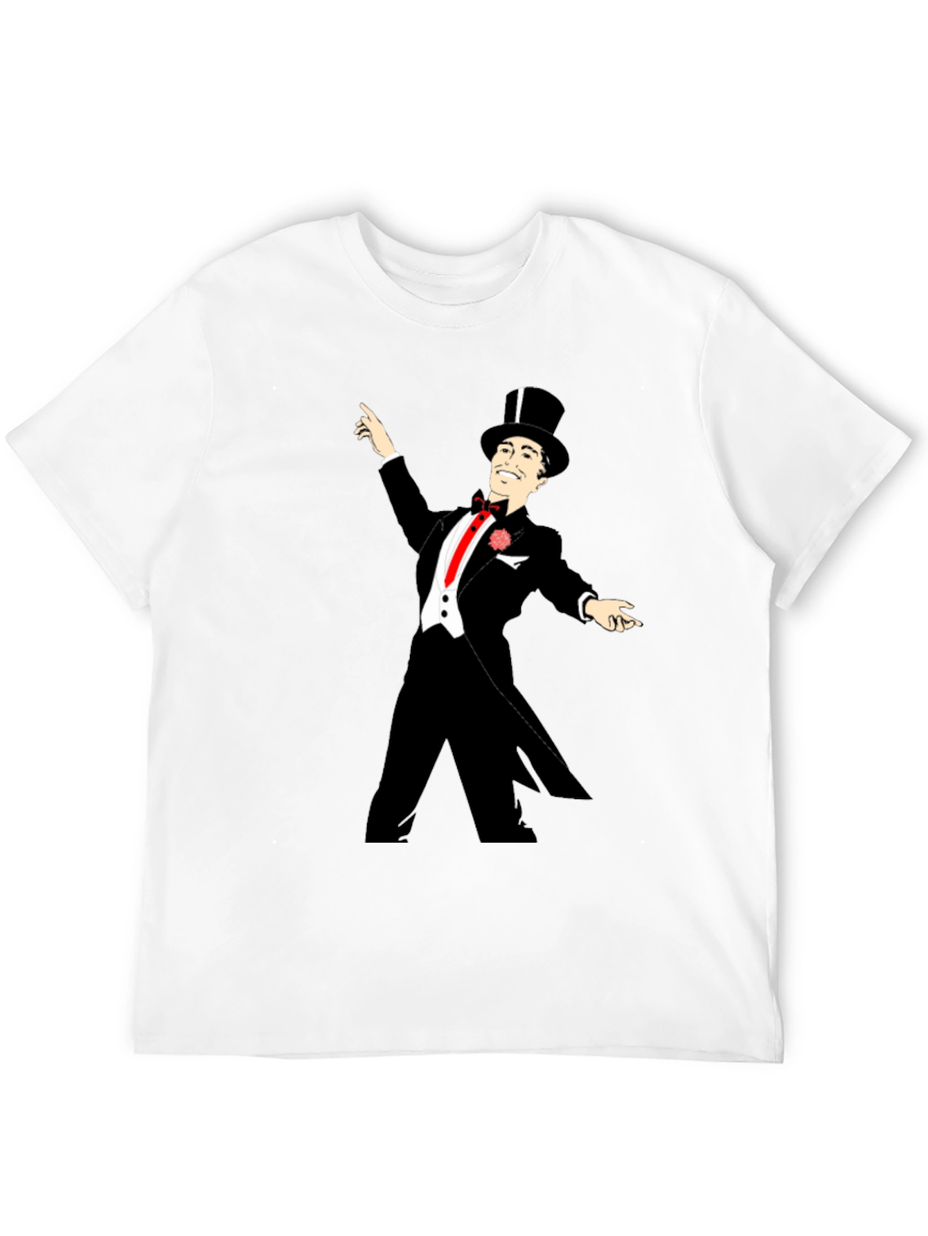 Dapper Gentleman Graphic T-Shirt - Retro Style