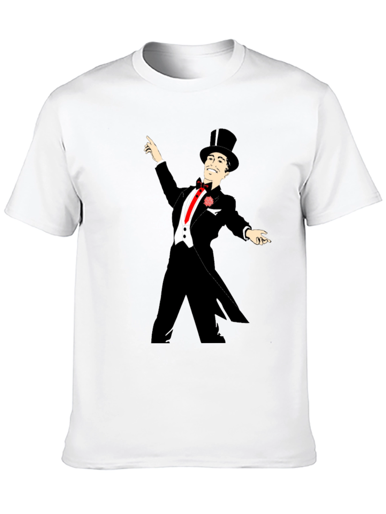 Dapper Gentleman Graphic T-Shirt - Retro Style