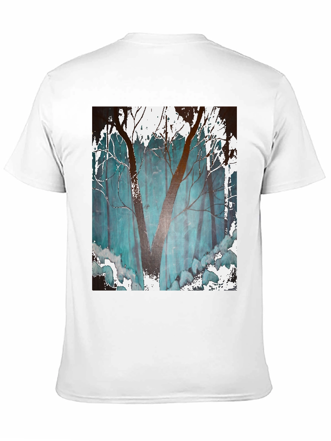 Abstract Forest Graphic Tee - Mens Black T-Shirt