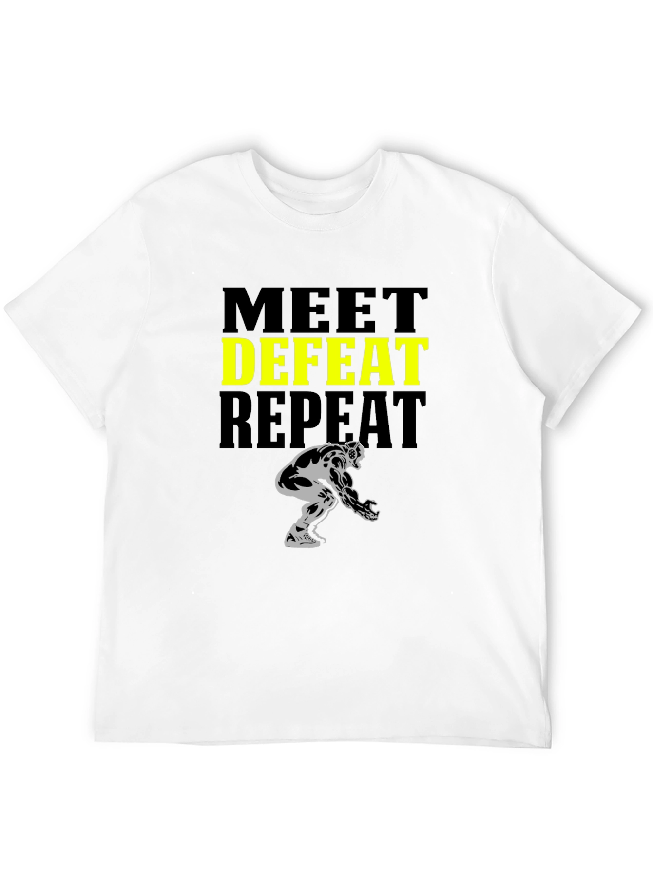 Meet Defeat Repeat Graphic Tee