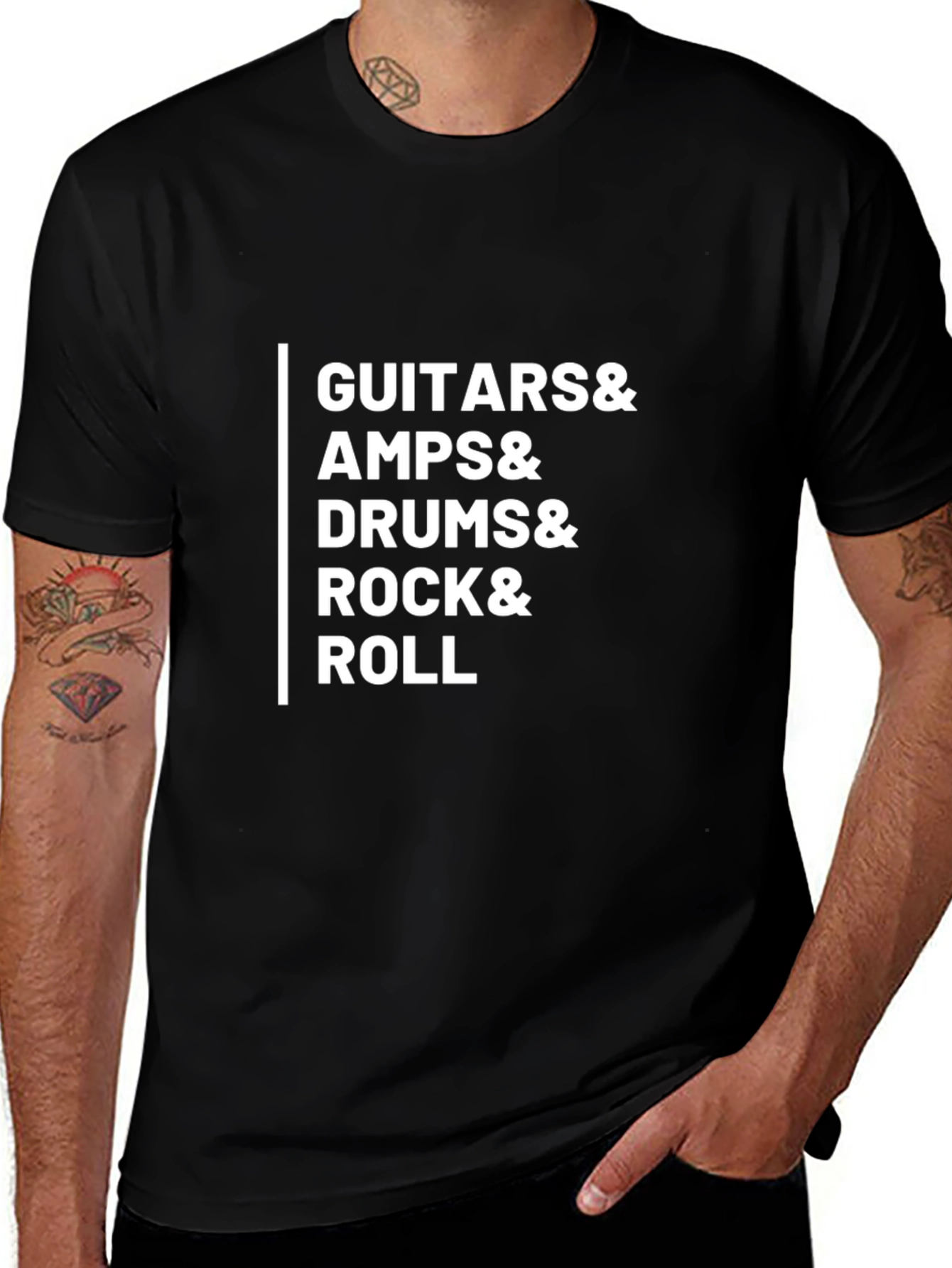 Rock & Roll T-Shirt - Guitars Amps Drums!