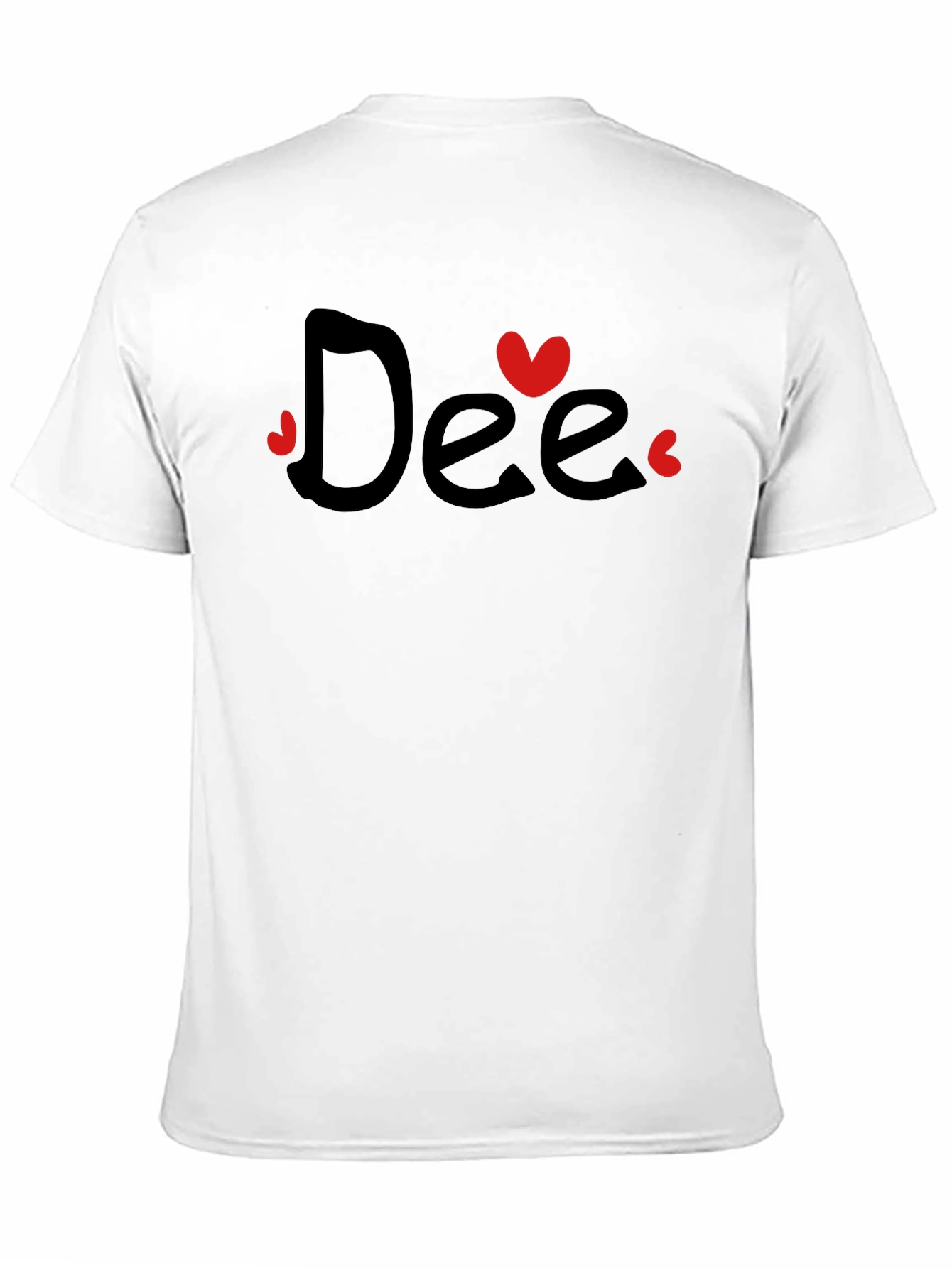 Dee Heart Graphic Tee - Black Cotton Casual T-Shirt