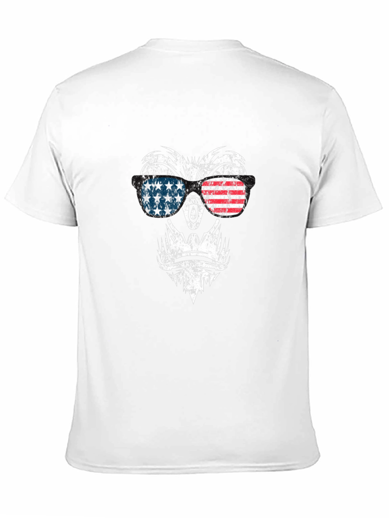 Patriotic Gorilla T-Shirt - American Flag Sunglasses