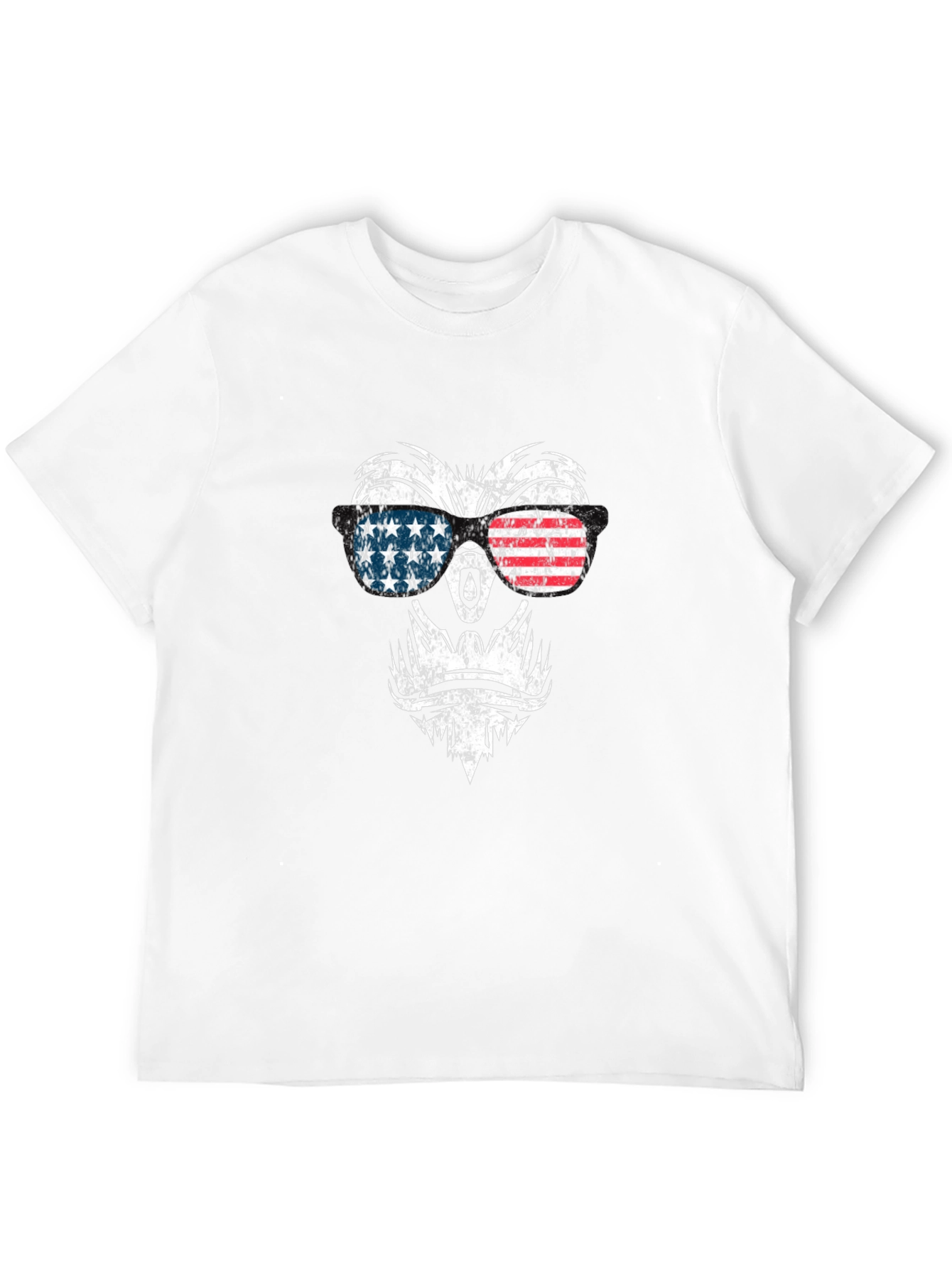 Patriotic Gorilla T-Shirt - American Flag Sunglasses