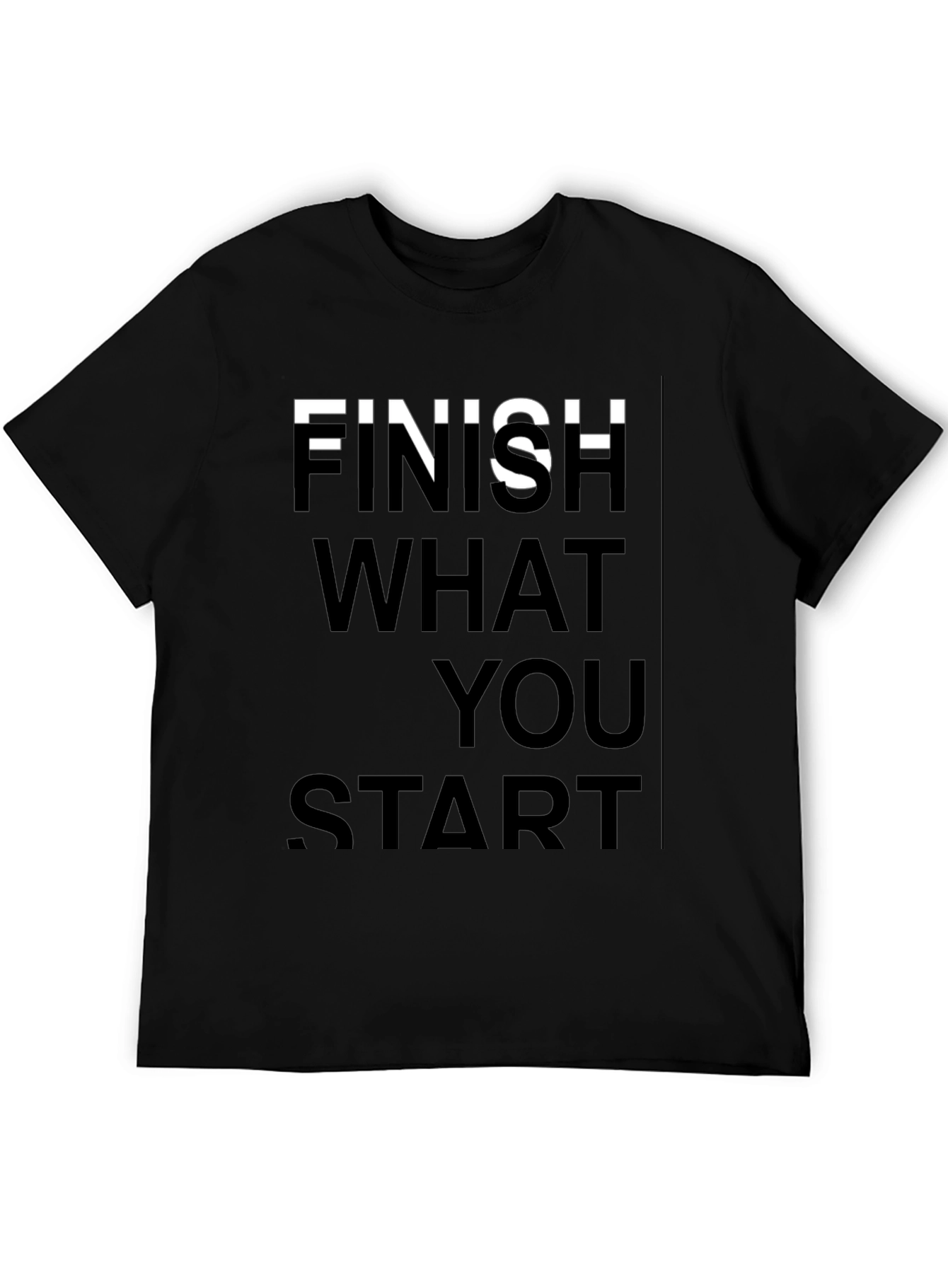 Finish What You Start Graphic Tee - Black