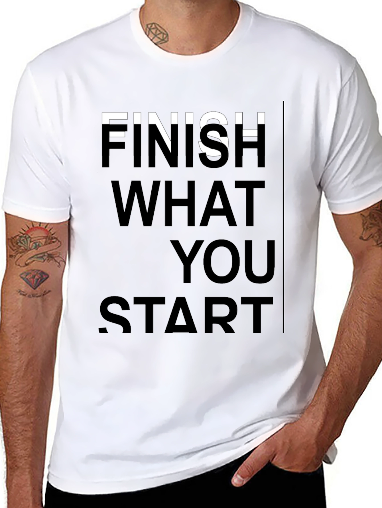 Finish What You Start Graphic Tee - Black