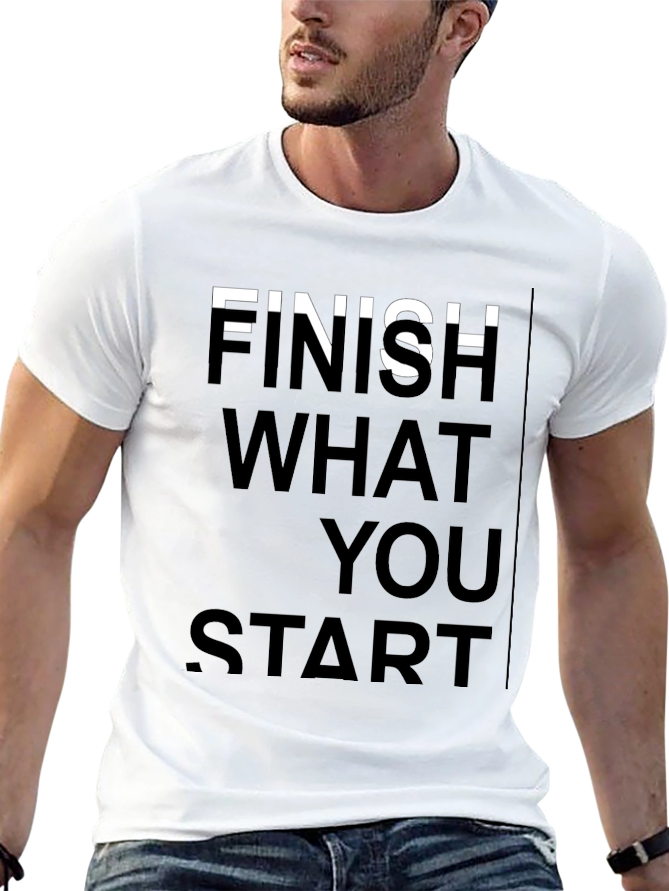 Finish What You Start Graphic Tee - Black