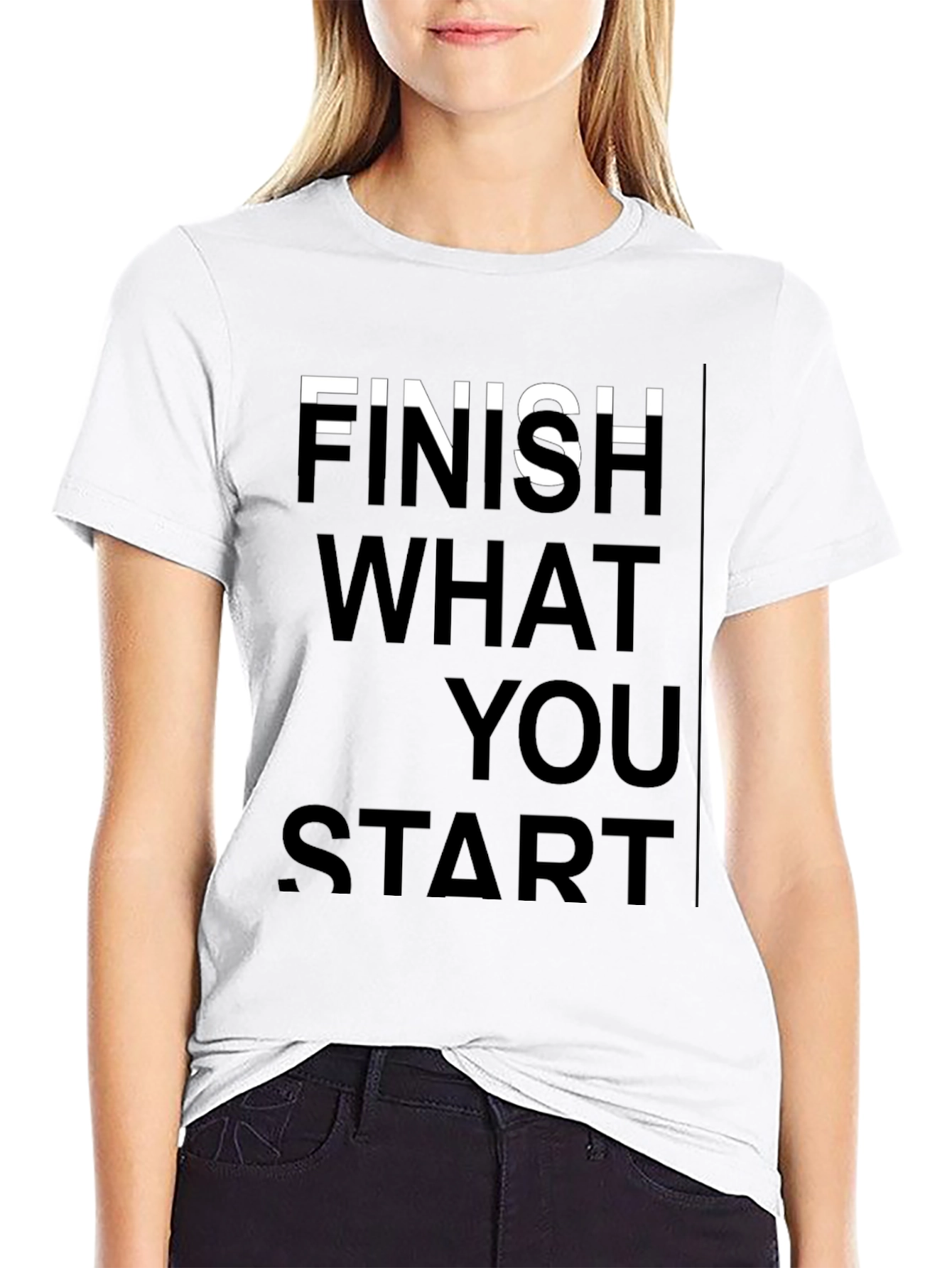 Finish What You Start Graphic Tee - Black