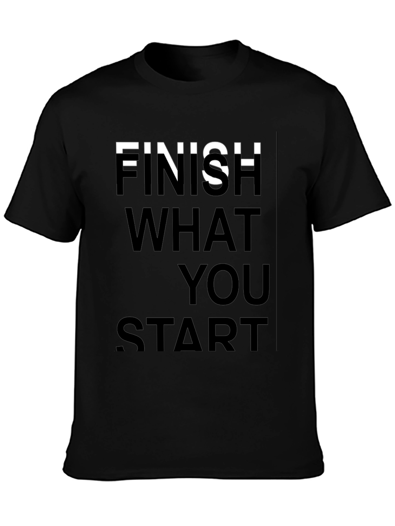 Finish What You Start Graphic Tee - Black