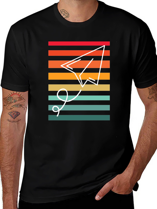Retro Paper Airplane Graphic Tee
