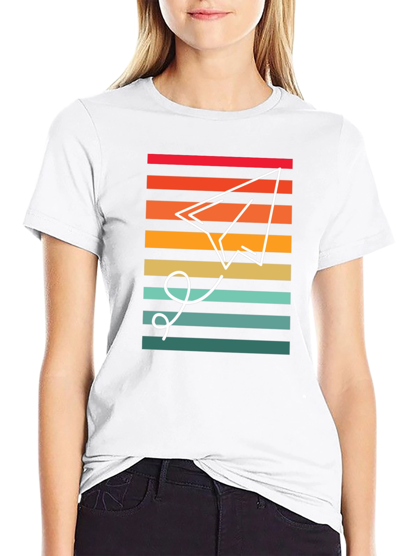Retro Paper Airplane Graphic Tee