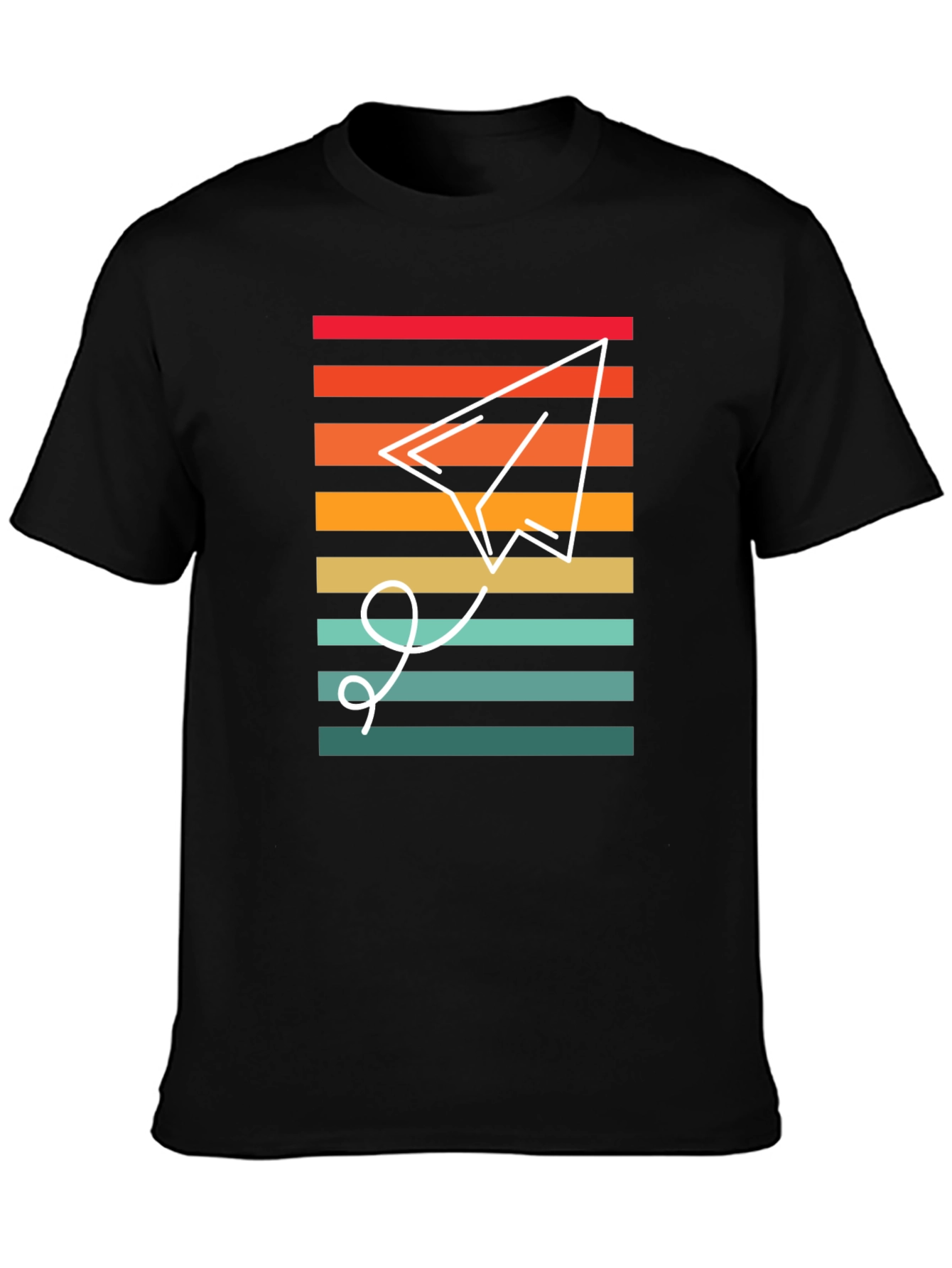 Retro Paper Airplane Graphic Tee