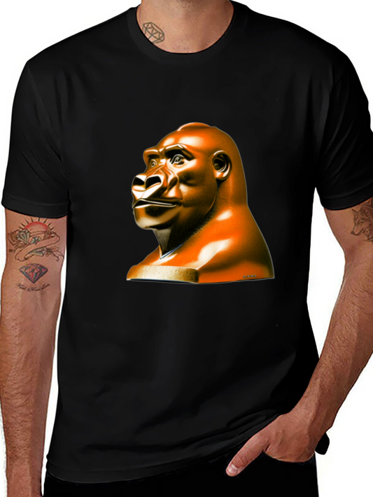 Gorilla Statue Graphic Tee - Unique & Stylish