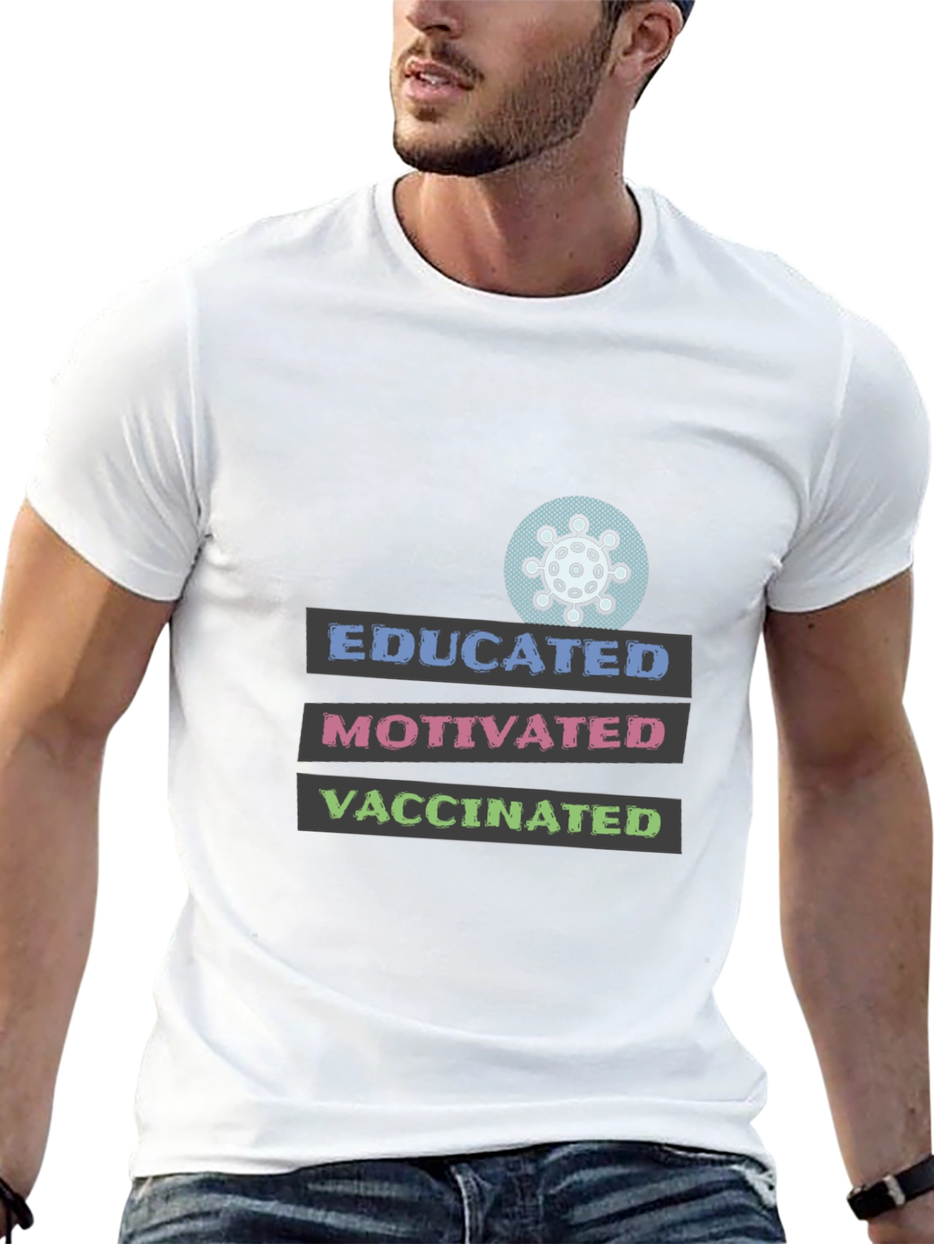 Educated Motivated Vaccinated Graphic Tee