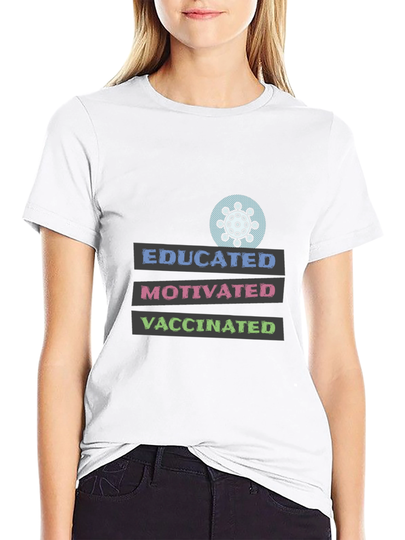 Educated Motivated Vaccinated Graphic Tee