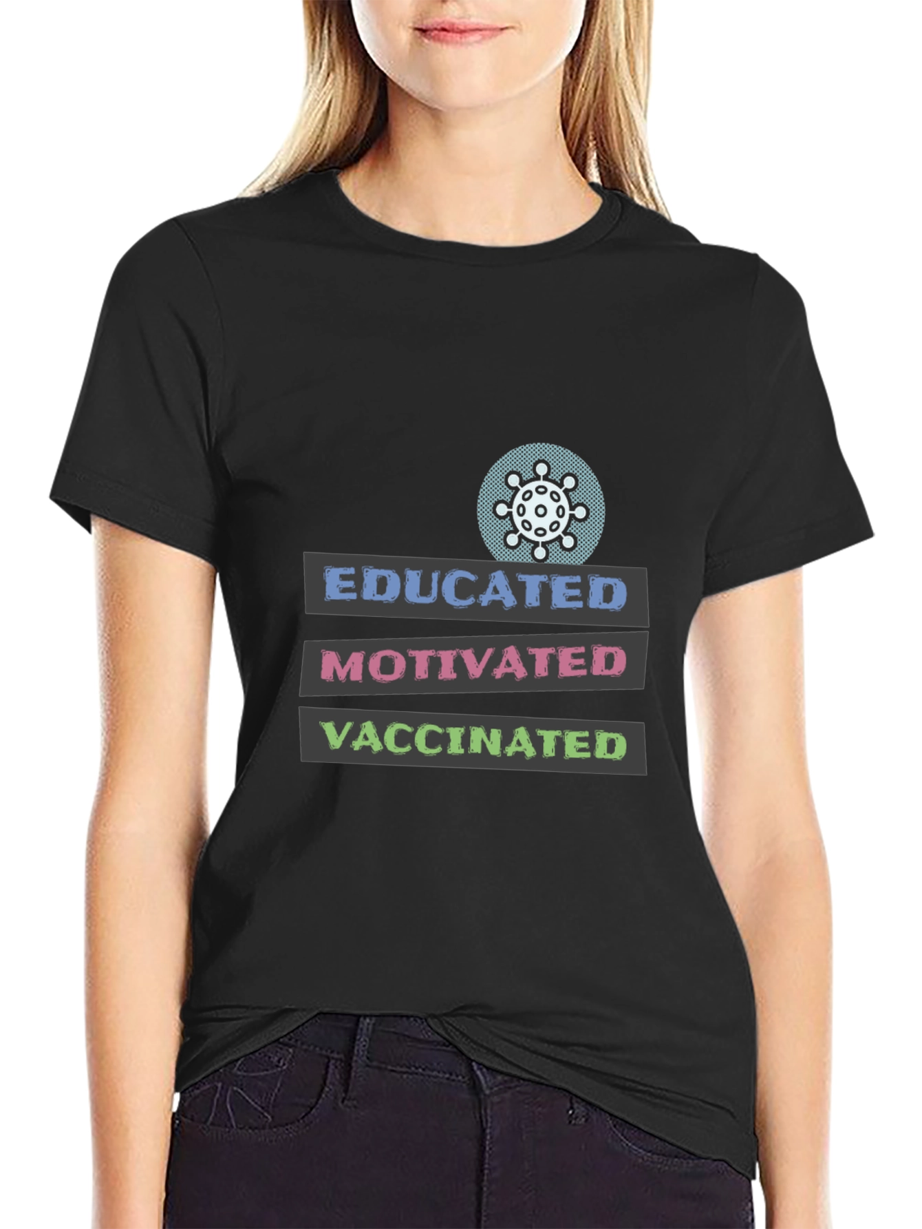 Educated Motivated Vaccinated Graphic Tee