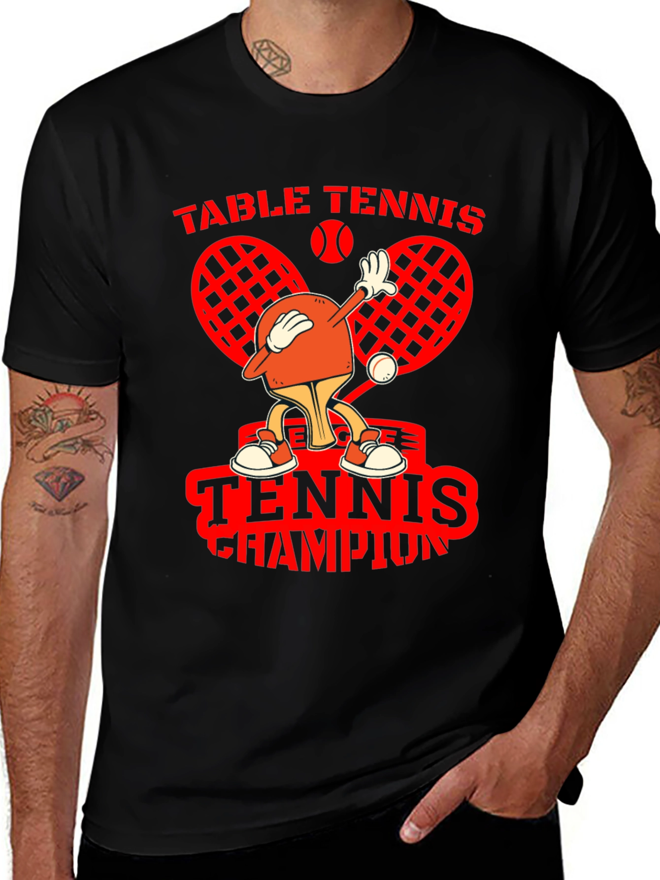 Table Tennis Champion Graphic T-Shirt