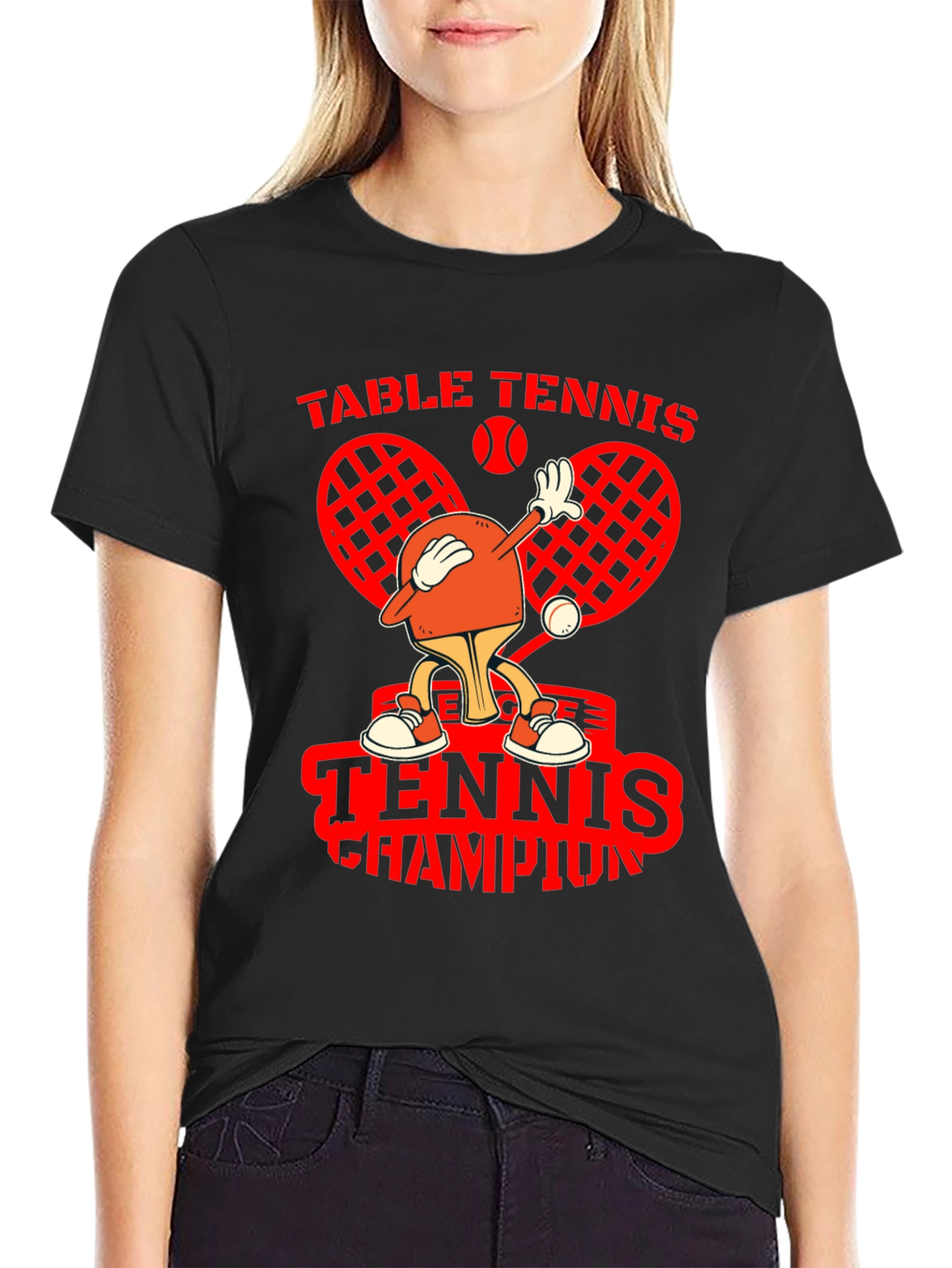Table Tennis Champion Graphic T-Shirt