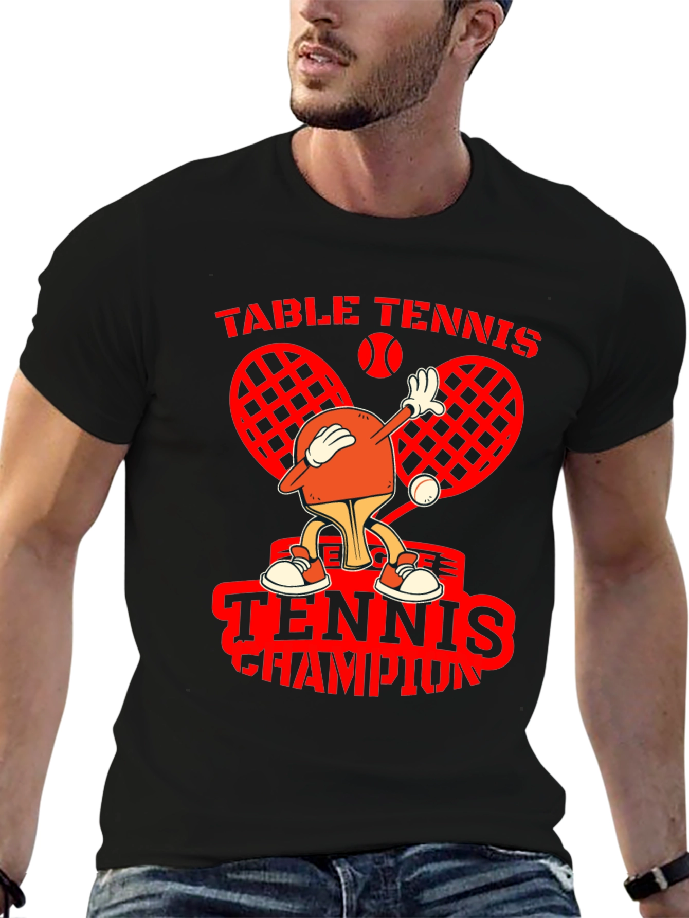 Table Tennis Champion Graphic T-Shirt