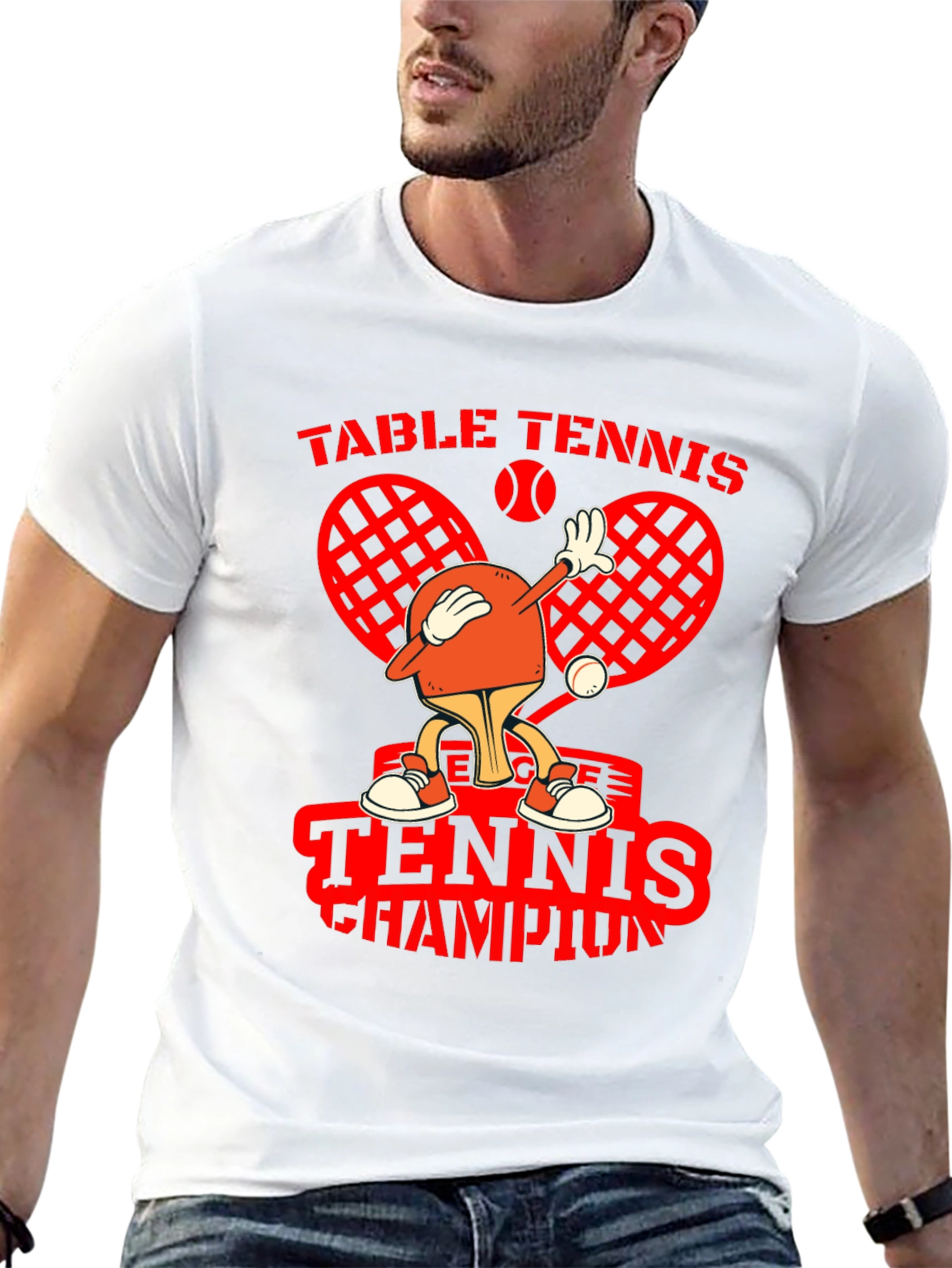 Table Tennis Champion Graphic T-Shirt