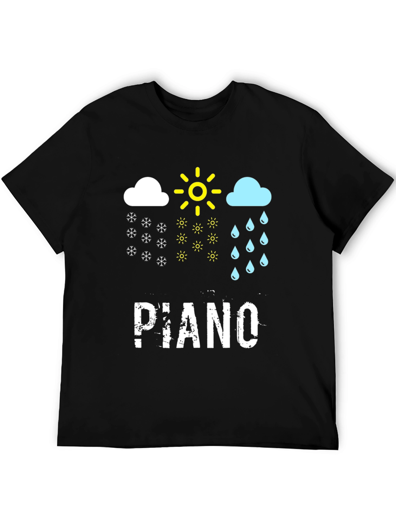 Piano Weather Black T-Shirt