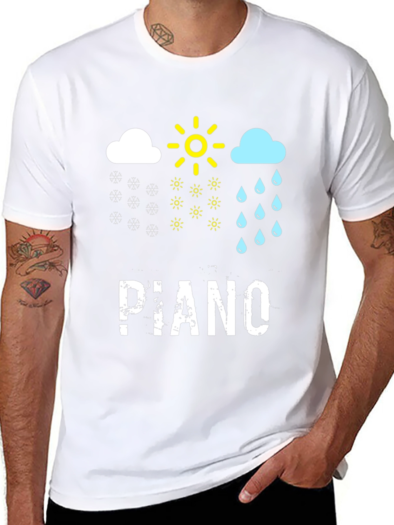 Piano Weather Black T-Shirt